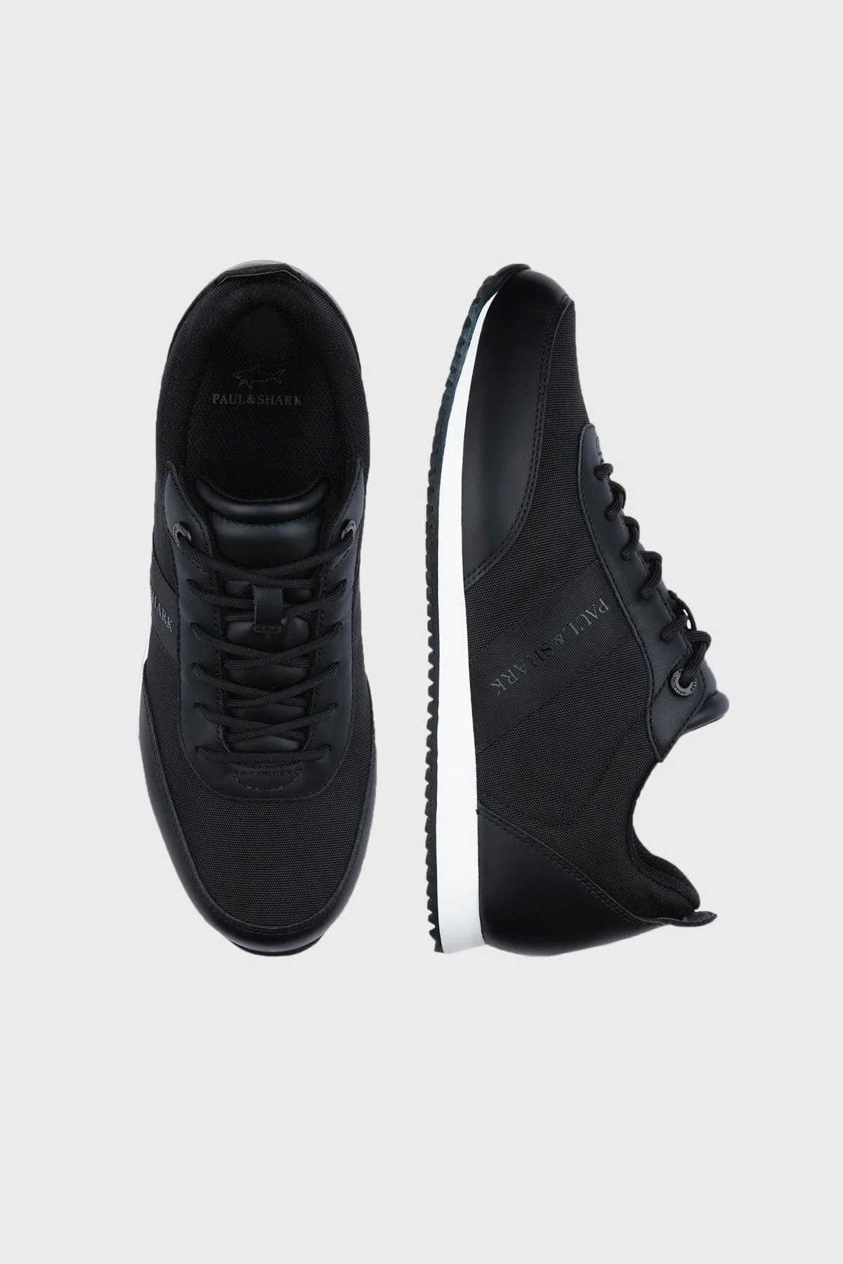Paul & Shark Logolu Deri Sneaker Erkek Ayakkabı 24418007 011 SİYAH - 3