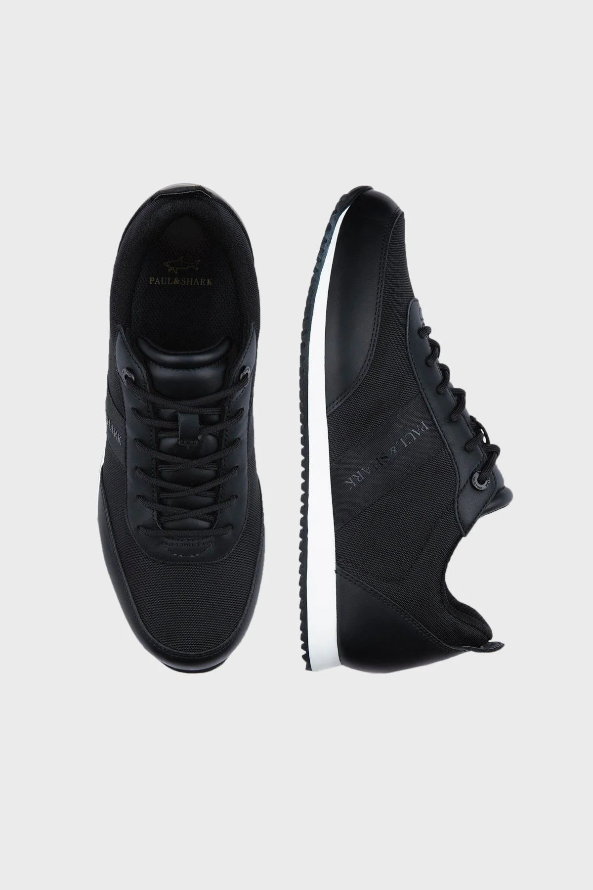 Paul & Shark Logolu Deri Sneaker Erkek Ayakkabı 24418007 011 SİYAH - 3