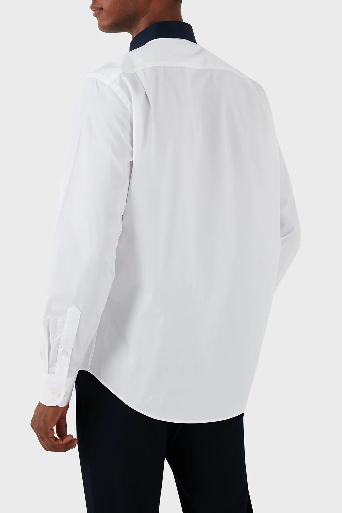 Paul & Shark Logolu Düğmeli Yaka % 100 Pamuk Erkek Gömlek 23413306J 010 BEYAZ - 2