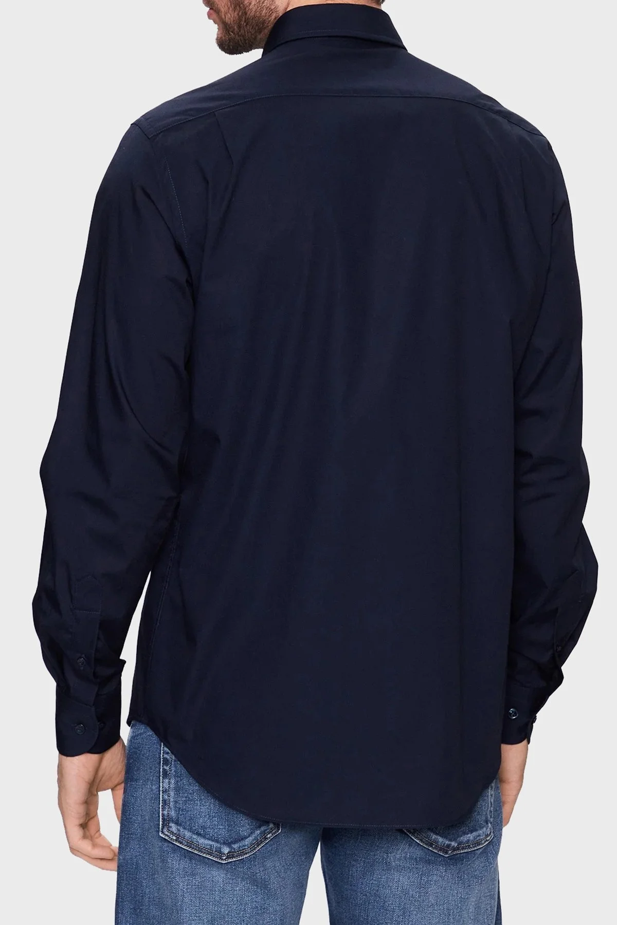 Paul & Shark Logolu Düğmeli Yaka % 100 Pamuk Regular Fit Erkek Gömlek 23413296J 050 LACİVERT - 3