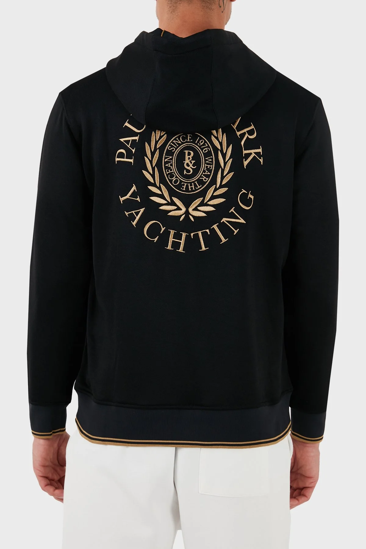 Paul & Shark Logolu Sırt Baskılı Kapüşonlu Cepli Regular Fit Erkek Sweat 13311919 011 SİYAH - 3