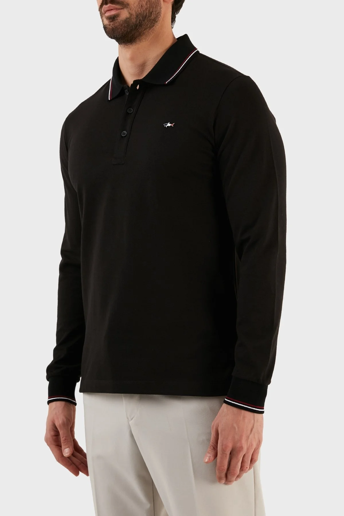 Paul & Shark Organik Pamuklu Regular Fit Düğmeli Polo Erkek Sweat 12311726 011 SİYAH - 2