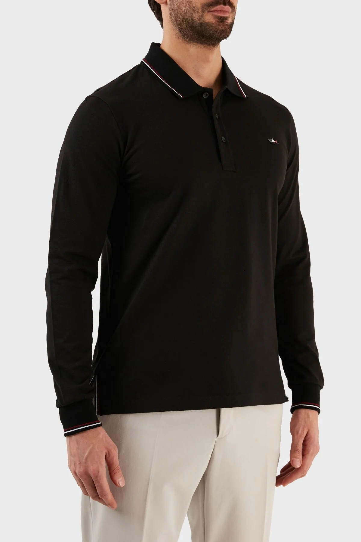 Paul & Shark Organik Pamuklu Regular Fit Düğmeli Polo Erkek Sweat 12311726 011 SİYAH - 3