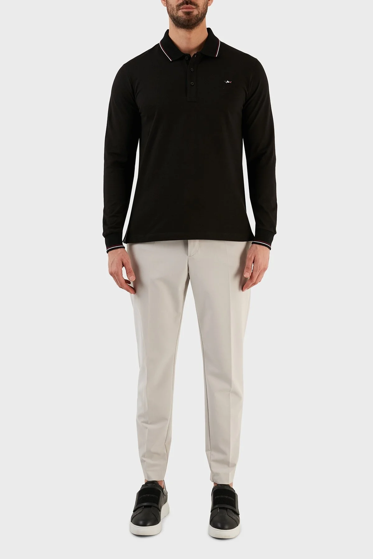 Paul & Shark Organik Pamuklu Regular Fit Düğmeli Polo Erkek Sweat 12311726 011 SİYAH - 4