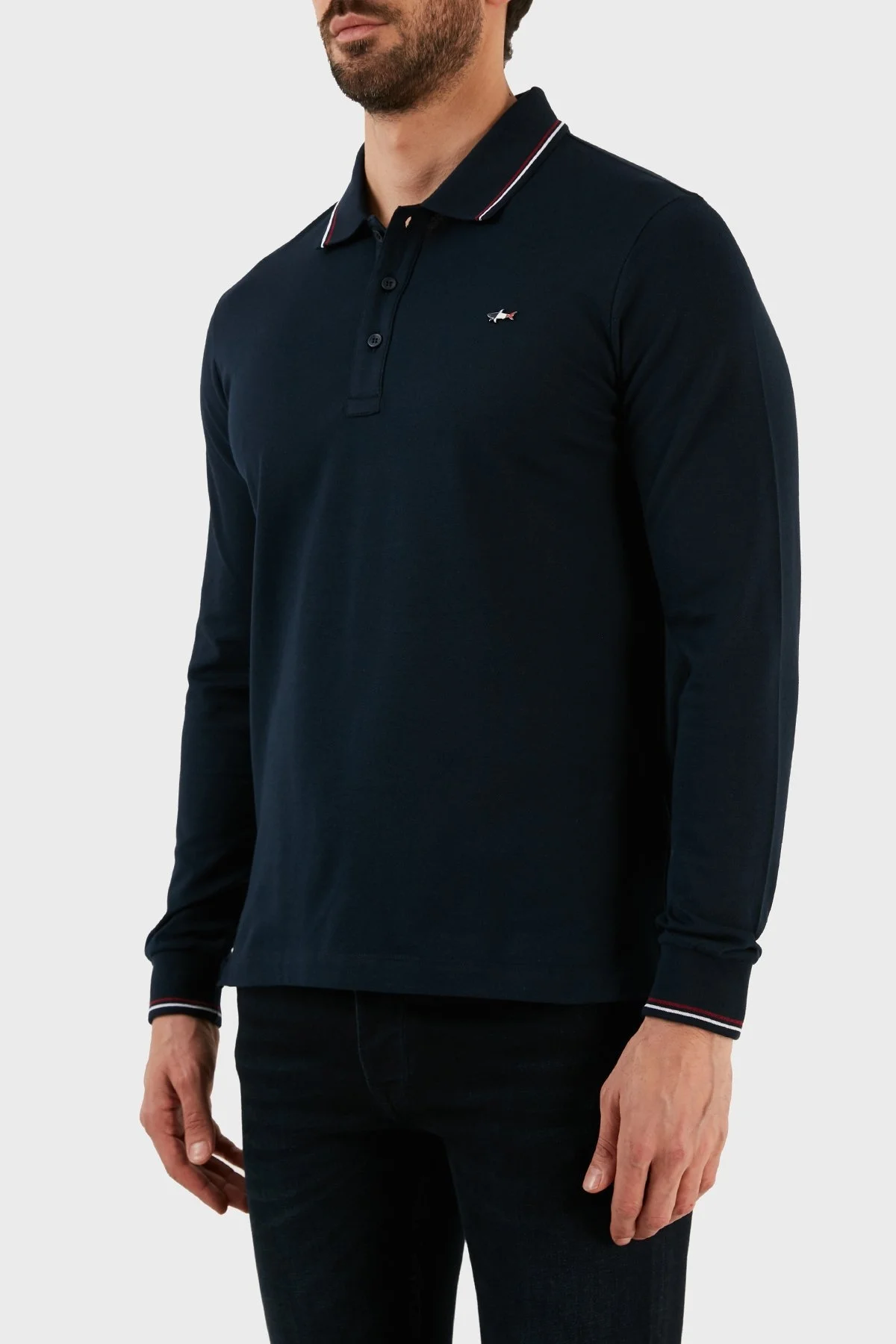 Paul & Shark Organik Pamuklu Regular Fit Düğmeli Polo Erkek Sweat 12311726 013 LACİVERT - 2