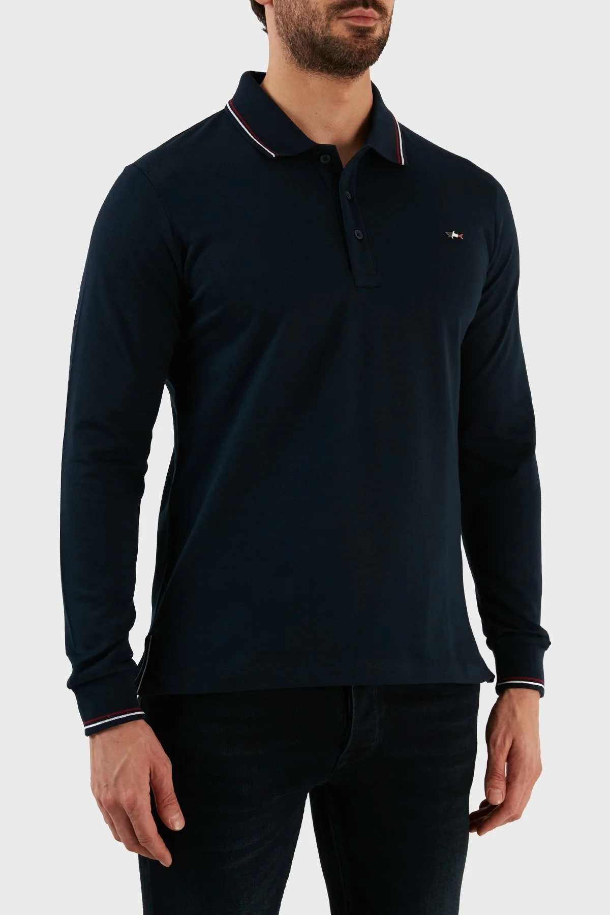 Paul & Shark Organik Pamuklu Regular Fit Düğmeli Polo Erkek Sweat 12311726 013 LACİVERT - 3