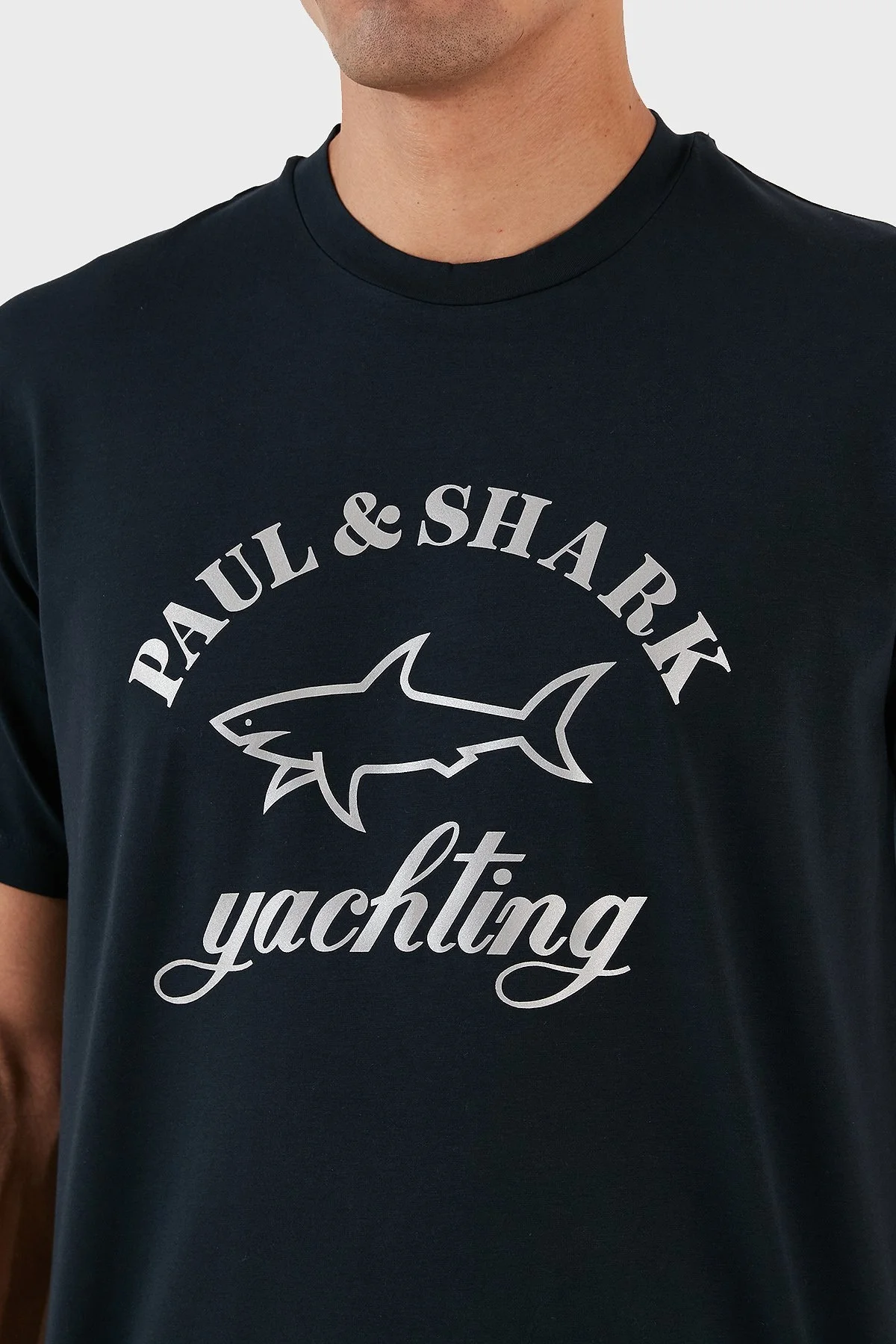 Paul & Shark Pamuklu Baskılı Bisiklet Yaka Regular Fit Erkek T Shirt 11311628 013 LACİVERT - 5