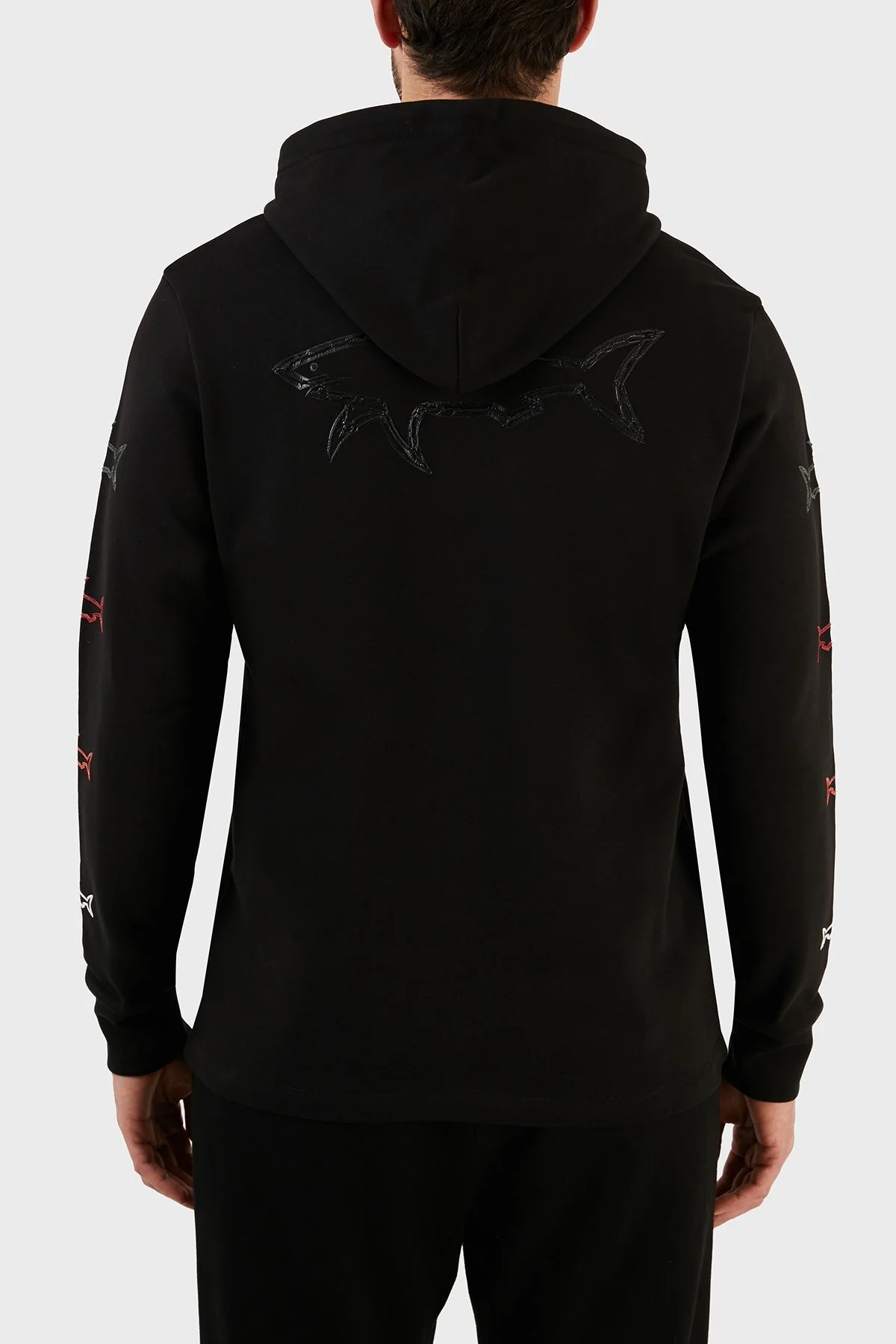 Paul & Shark Pamuklu Baskılı Regular Fit Kapüşonlu Erkek Sweat 12311887 011 SİYAH - 5