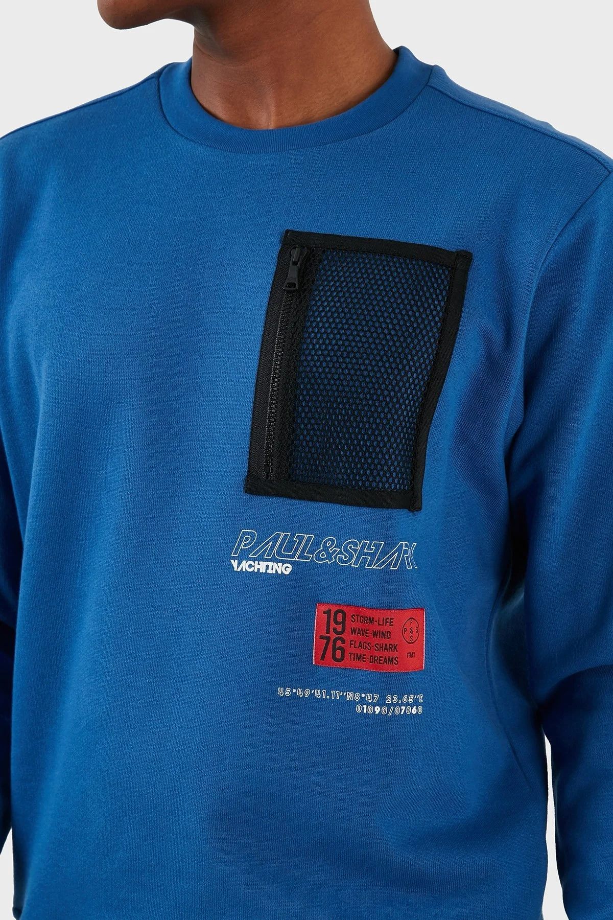 Paul & Shark Pamuklu Regular Fit Bisiklet Yaka Erkek Sweat 12311833 402 SAKS - 5