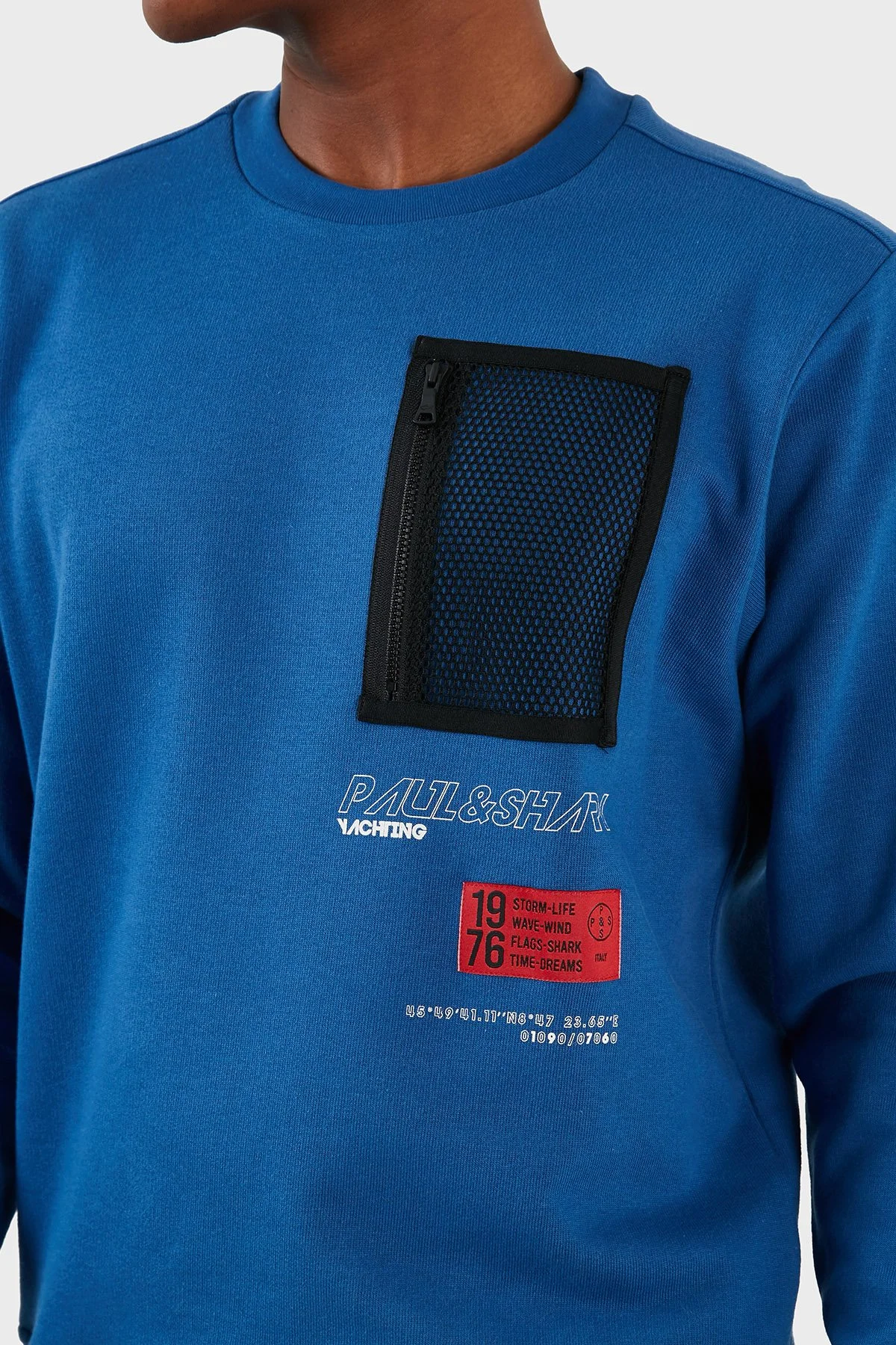 Paul & Shark Pamuklu Regular Fit Bisiklet Yaka Erkek Sweat 12311833 402 SAKS - 5