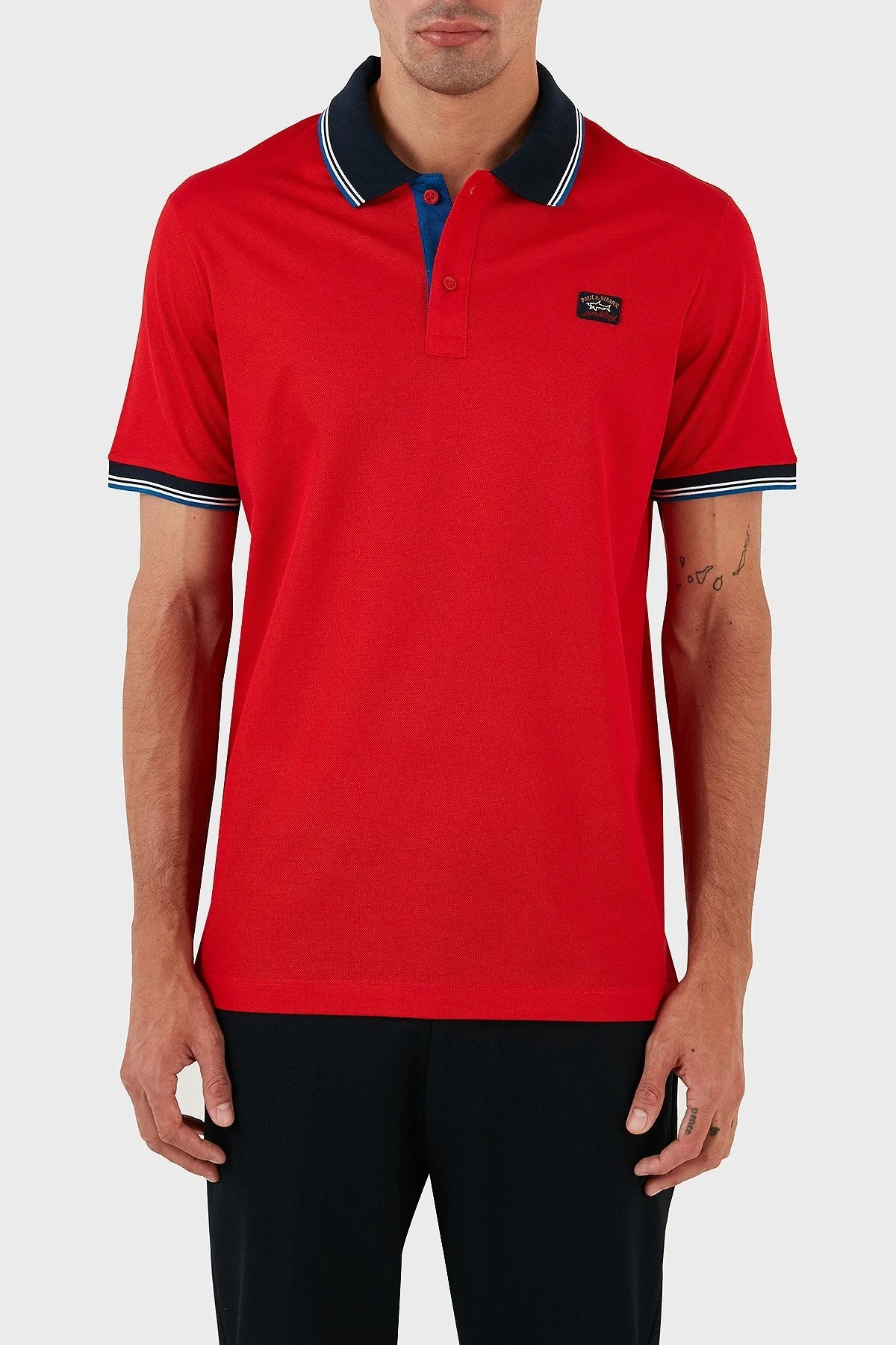Paul & Shark Pamuklu Regular Fit Düğmeli Erkek Polo Yaka T Shirt 23411300 577 KIRMIZI - 1