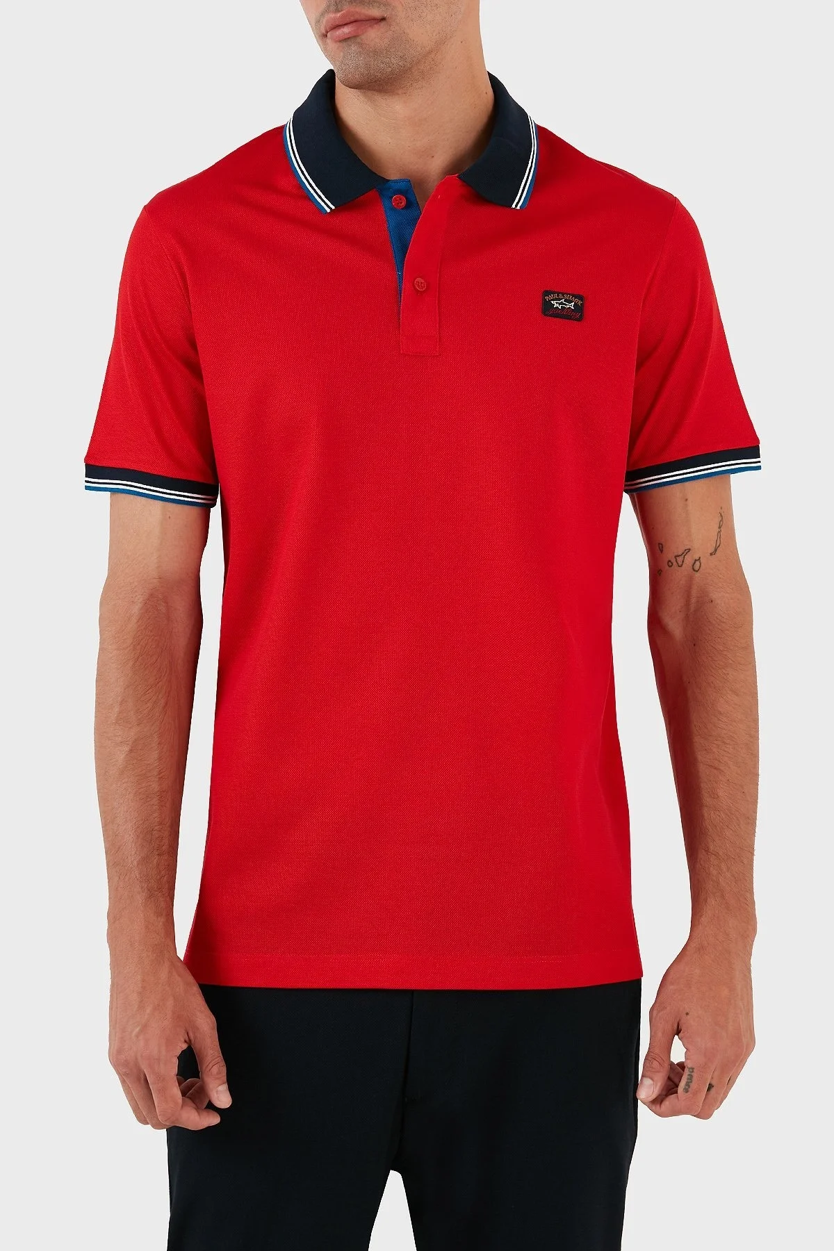 Paul & Shark Pamuklu Regular Fit Düğmeli Erkek Polo Yaka T Shirt 23411300 577 KIRMIZI - 3