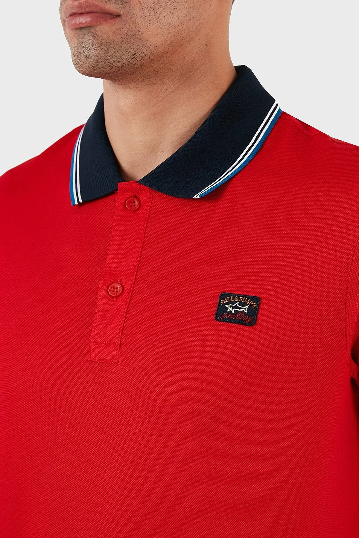 Paul & Shark Pamuklu Regular Fit Düğmeli Erkek Polo Yaka T Shirt 23411300 577 KIRMIZI - 5