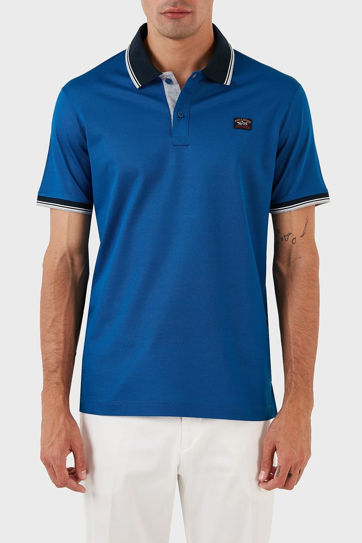 Paul & Shark Pamuklu Regular Fit Düğmeli Erkek Polo Yaka T Shirt 23411300 726 SAKS - 1