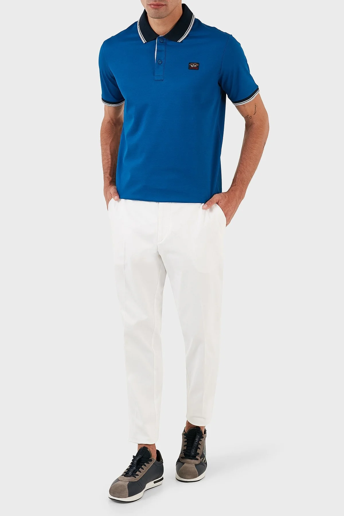 Paul & Shark Pamuklu Regular Fit Düğmeli Erkek Polo Yaka T Shirt 23411300 726 SAKS - 3