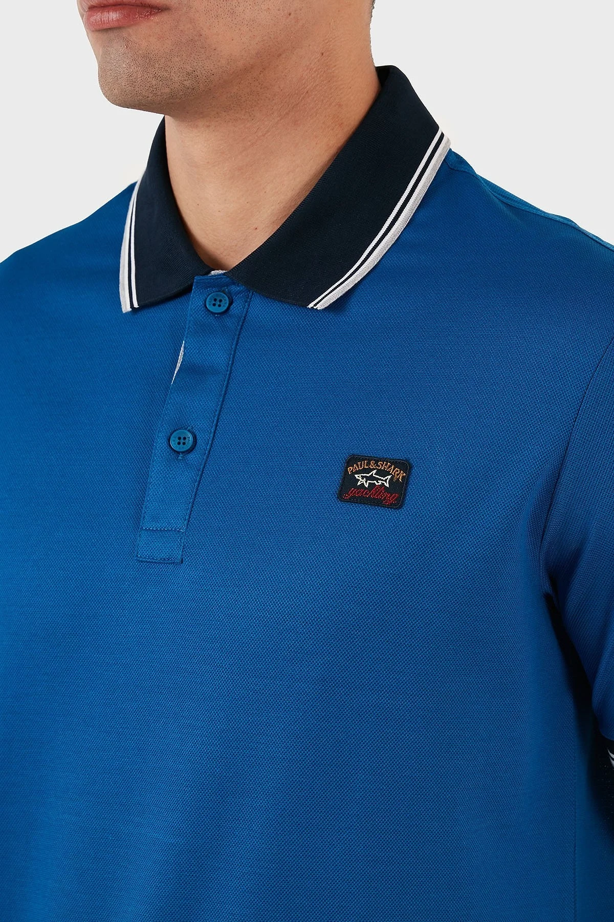 Paul & Shark Pamuklu Regular Fit Düğmeli Erkek Polo Yaka T Shirt 23411300 726 SAKS - 5