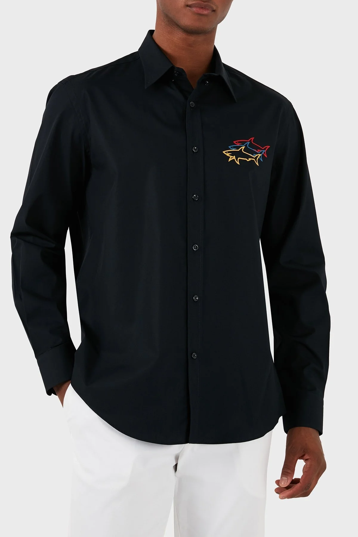 Paul & Shark Pamuklu Regular Fit Erkek Gömlek 23413302J 011 SİYAH - 4