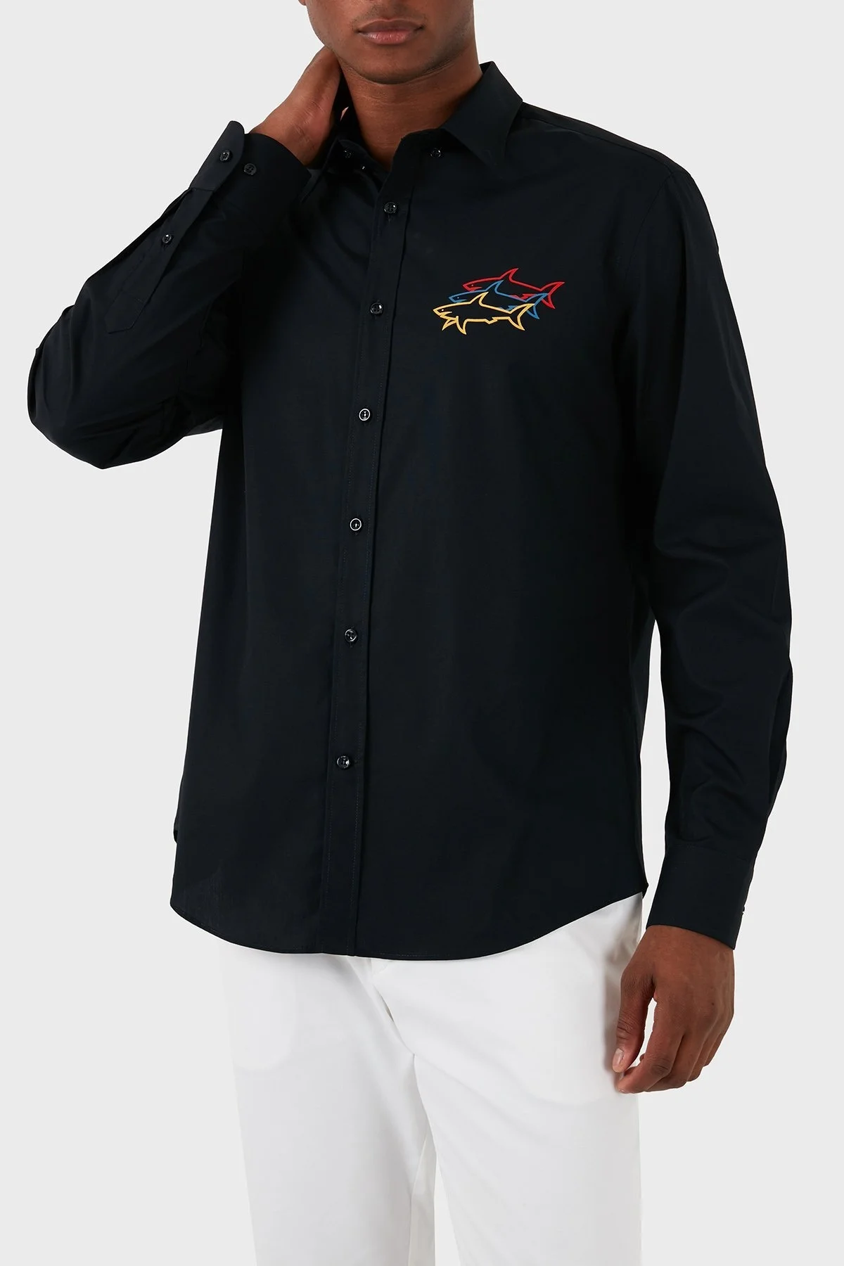 Paul & Shark Pamuklu Regular Fit Erkek Gömlek 23413302J 011 SİYAH - 6