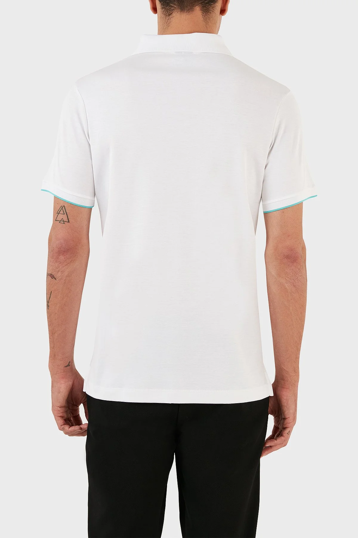 Paul & Shark Pamuklu Regular Fit Fermuarlı Erkek Polo Yaka T Shirt 23411287 010 BEYAZ - 3