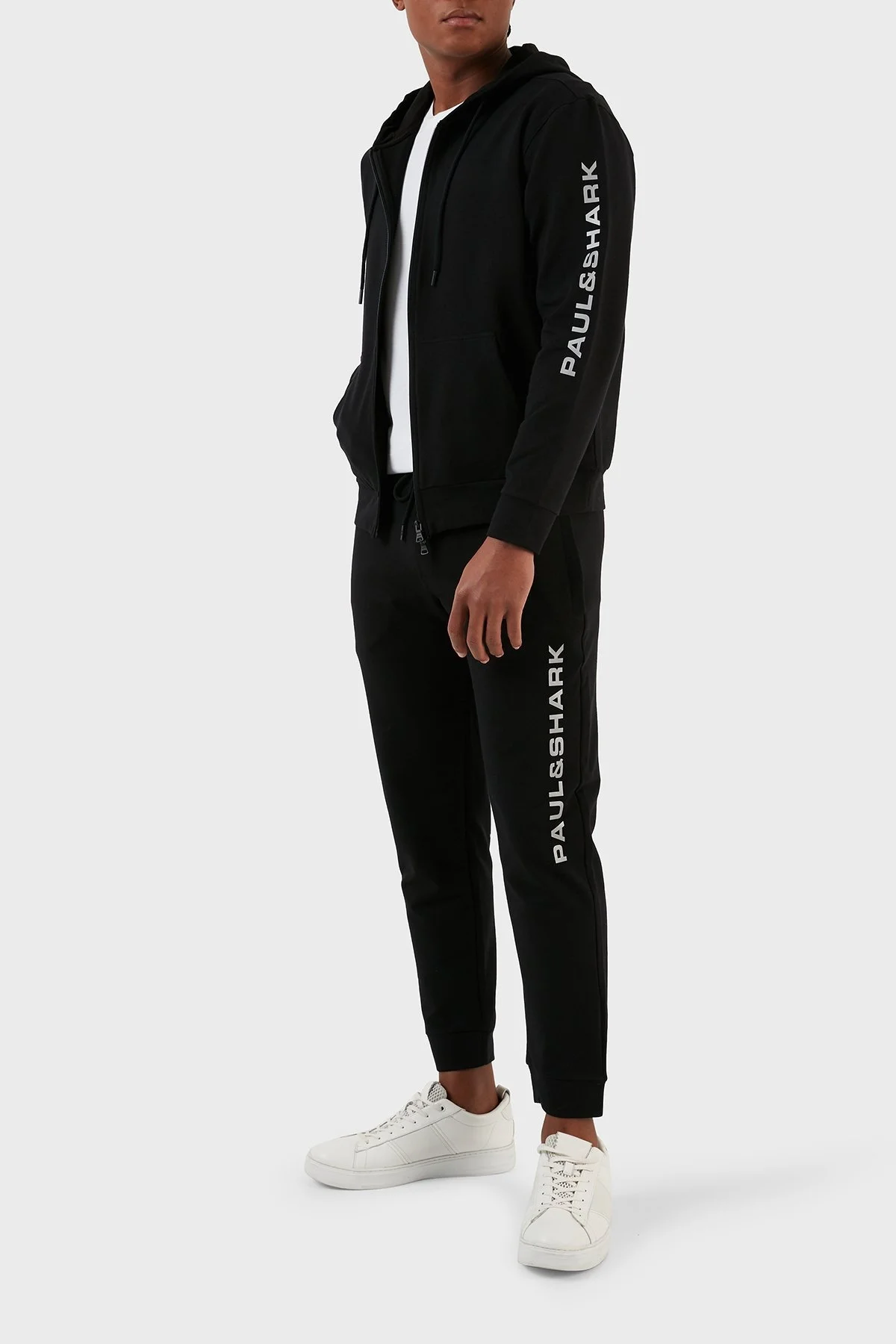 Paul & Shark Pamuklu Regular Fit Kapüşonlu Erkek Eşofman Takımı 12311528 011 SİYAH - 2