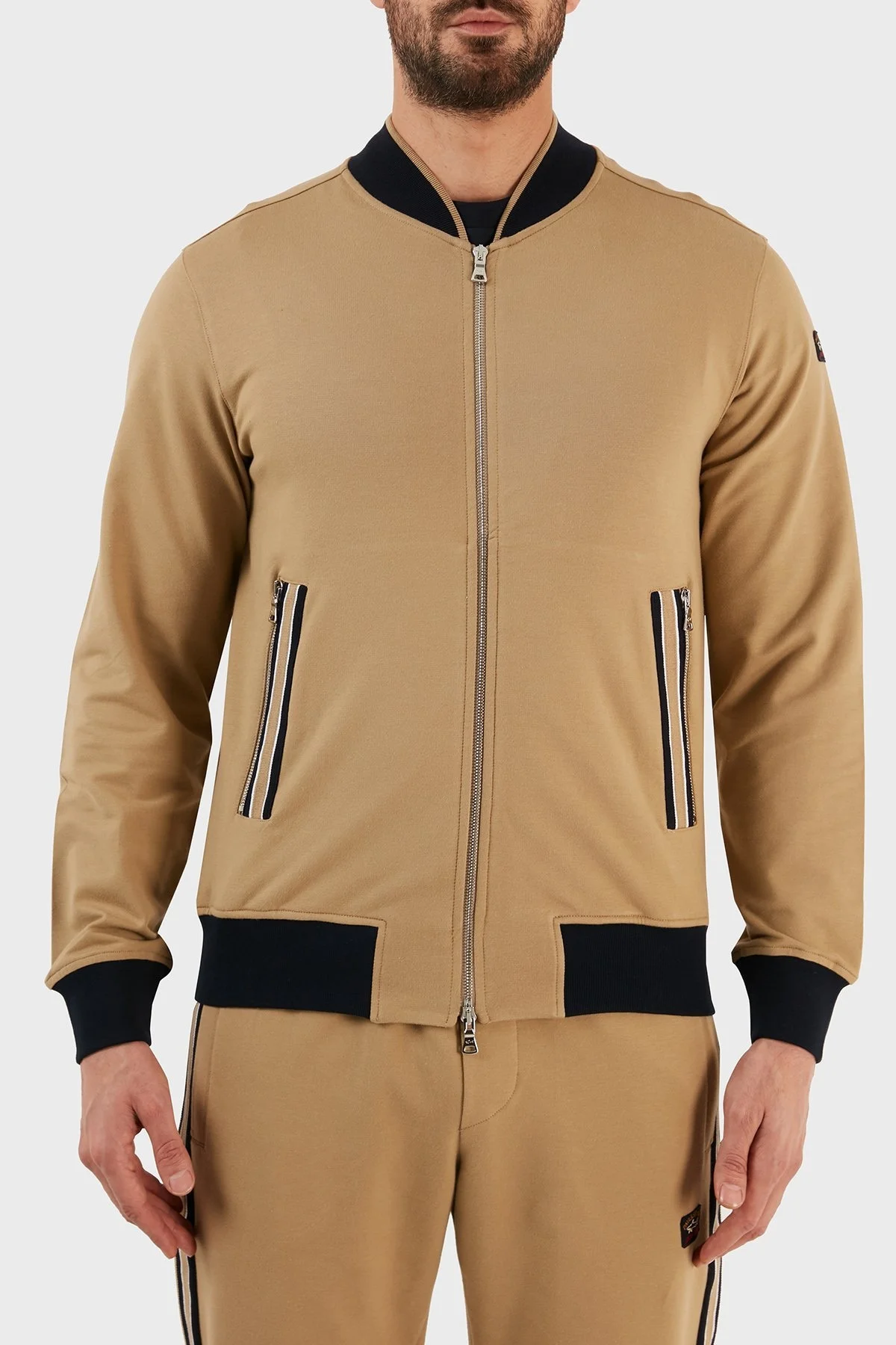 Paul & Shark Pamuklu Regular Fit Kolej Yaka Erkek Eşofman Takımı 12311526 551 BEJ - 3