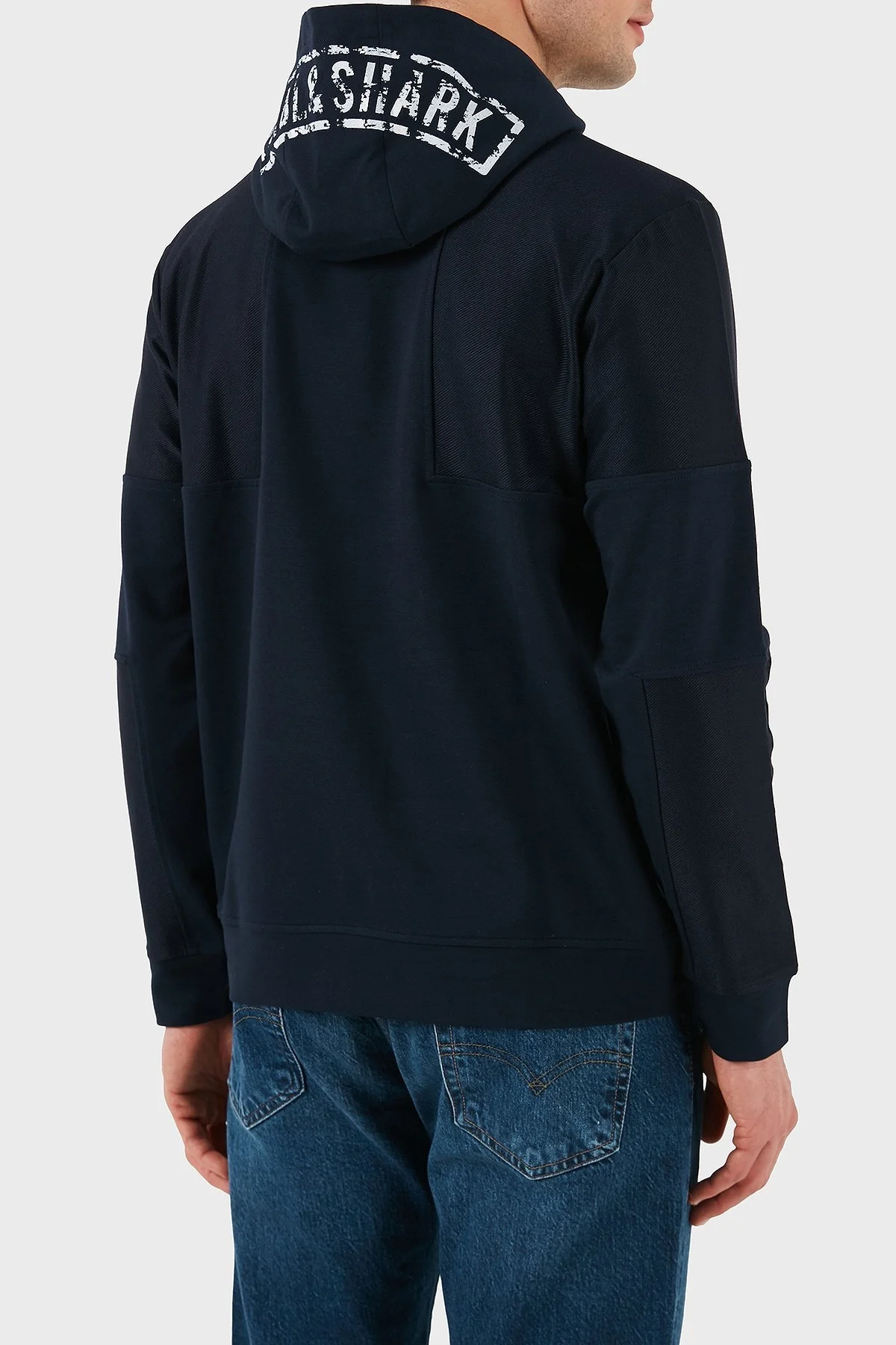 Paul & Shark Pamuklu Regular Fit Logo Detaylı Kapüşon Kanguru Cepli Erkek Sweat 24411912 013 LACİVERT - 3