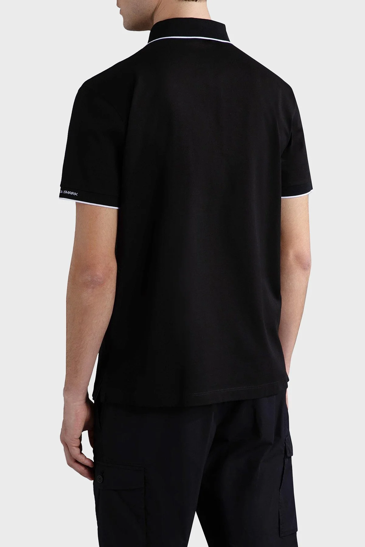 Paul & Shark Pamuklu Regular Fit Yarım Fermuarlı Erkek Polo Yaka T Shirt 24411319 011 SİYAH - 3