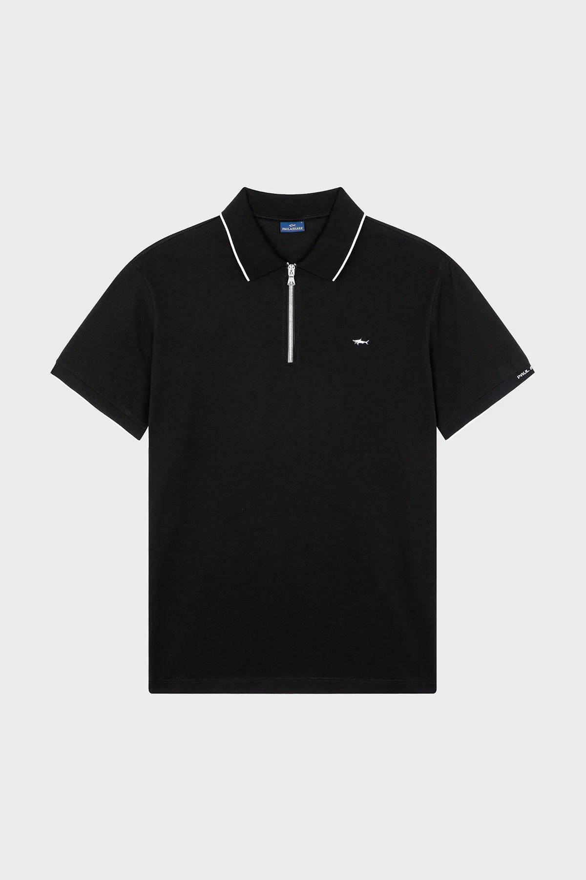 Paul & Shark Pamuklu Regular Fit Yarım Fermuarlı Erkek Polo Yaka T Shirt 24411319 011 SİYAH - 6