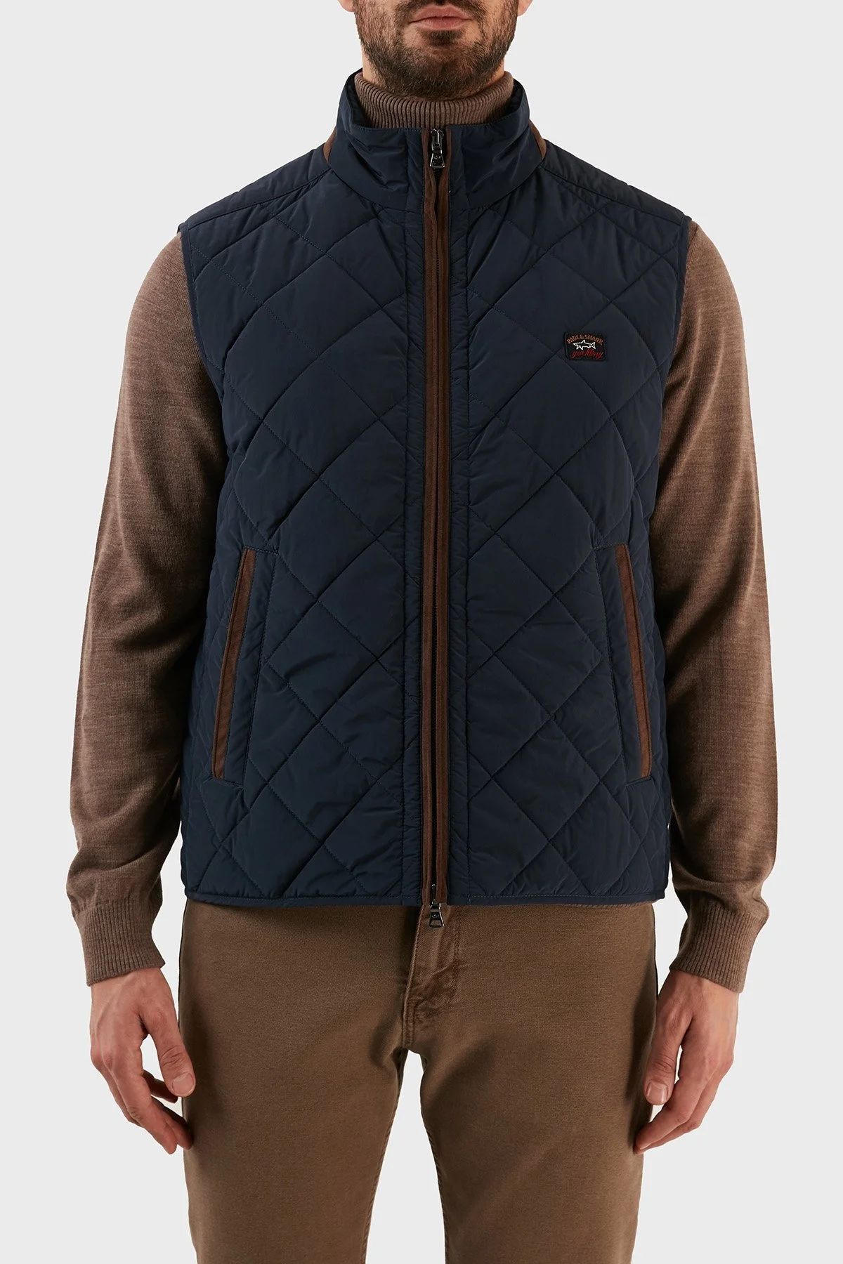 Paul & Shark Regular Fit Dik Yaka Kapitone Erkek Yelek 12312221050 LACİVERT - 1