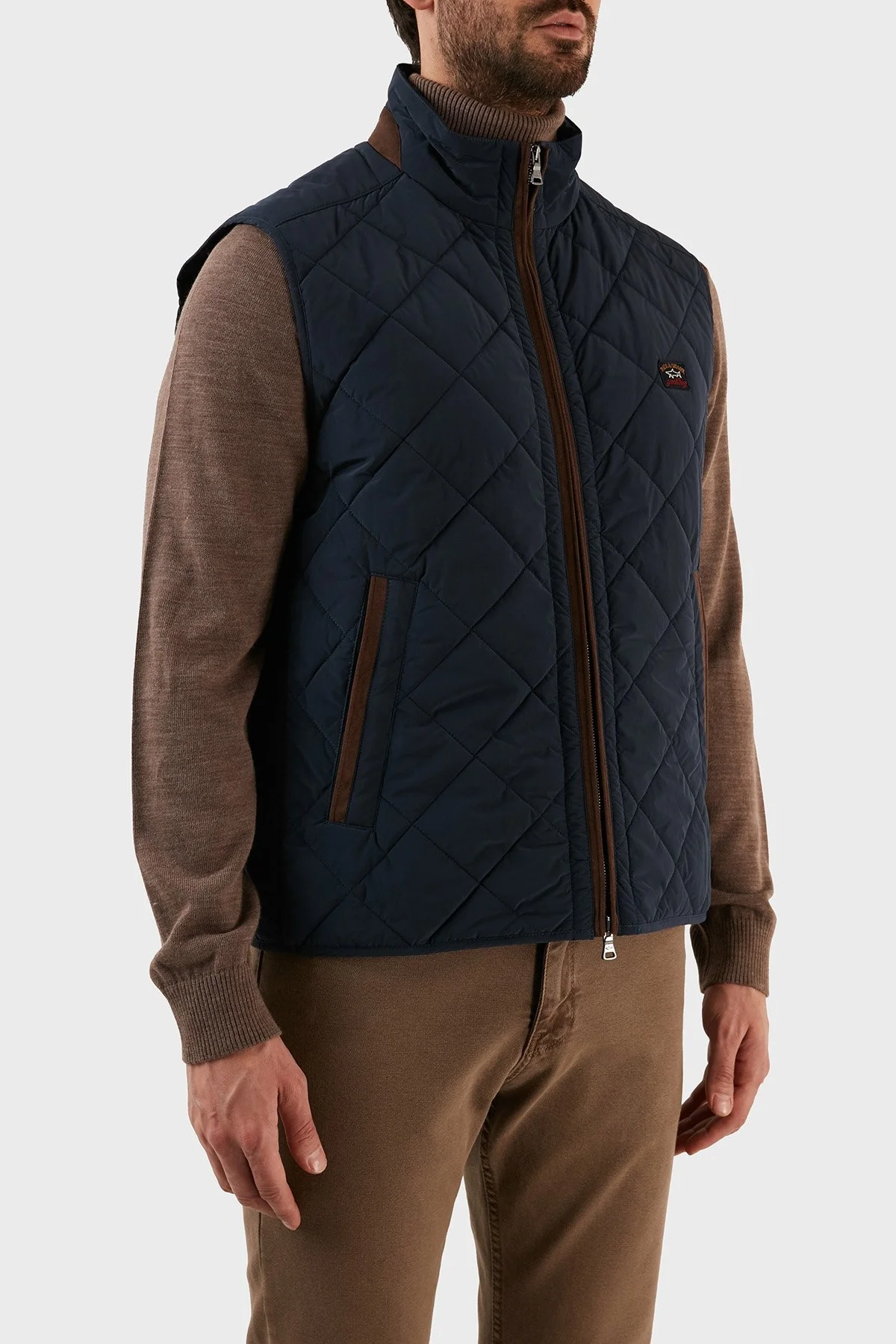 Paul & Shark Regular Fit Dik Yaka Kapitone Erkek Yelek 12312221050 LACİVERT - 2