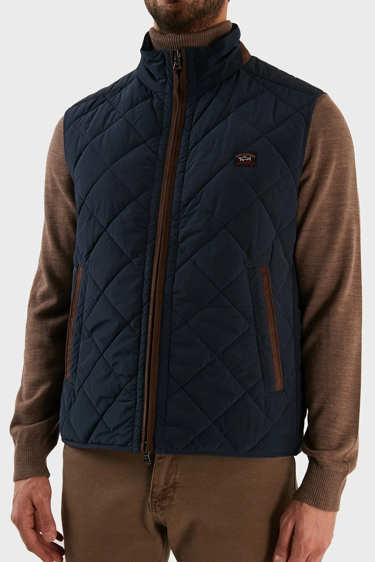 Paul & Shark Regular Fit Dik Yaka Kapitone Erkek Yelek 12312221050 LACİVERT - 3