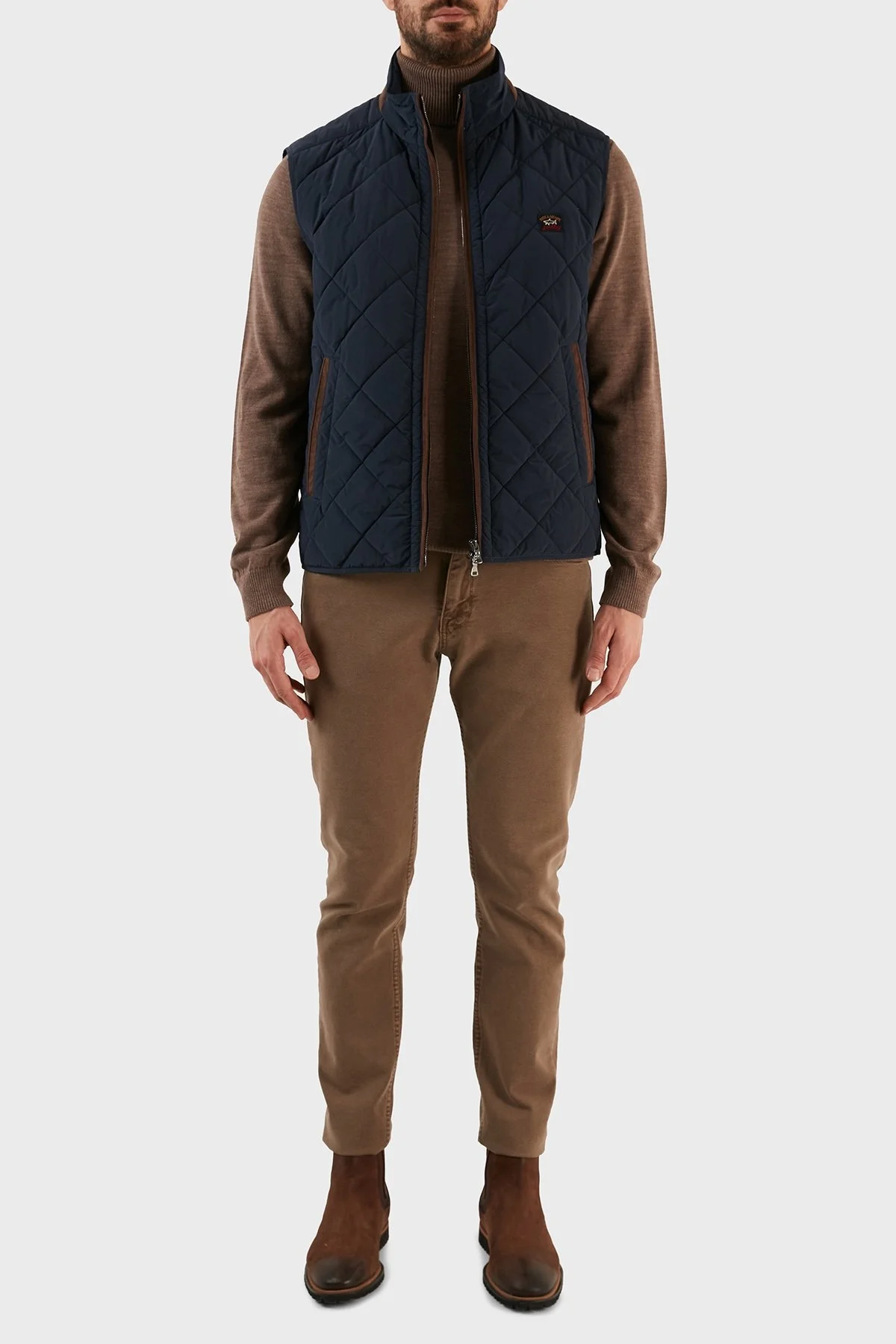 Paul & Shark Regular Fit Dik Yaka Kapitone Erkek Yelek 12312221050 LACİVERT - 4