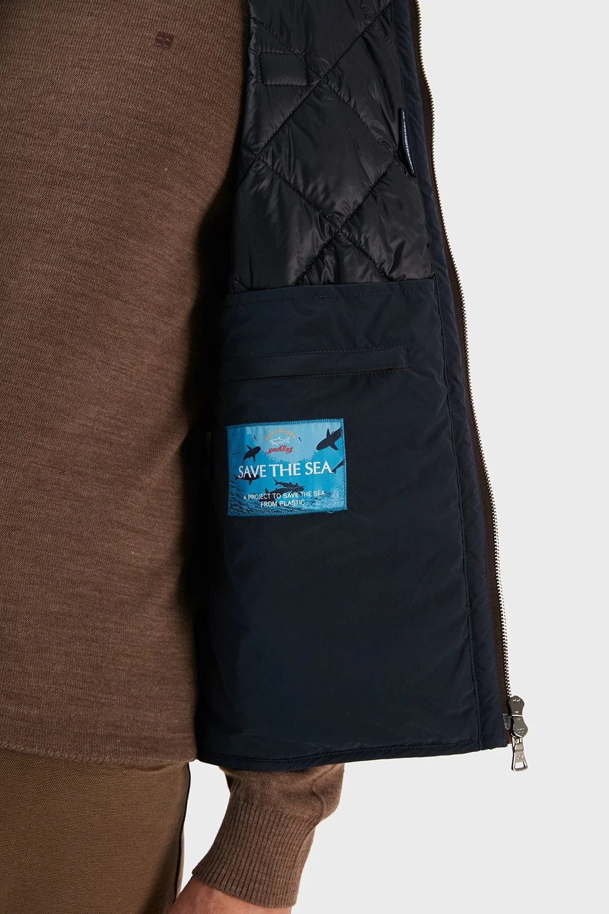 Paul & Shark Regular Fit Dik Yaka Kapitone Erkek Yelek 12312221050 LACİVERT - 5