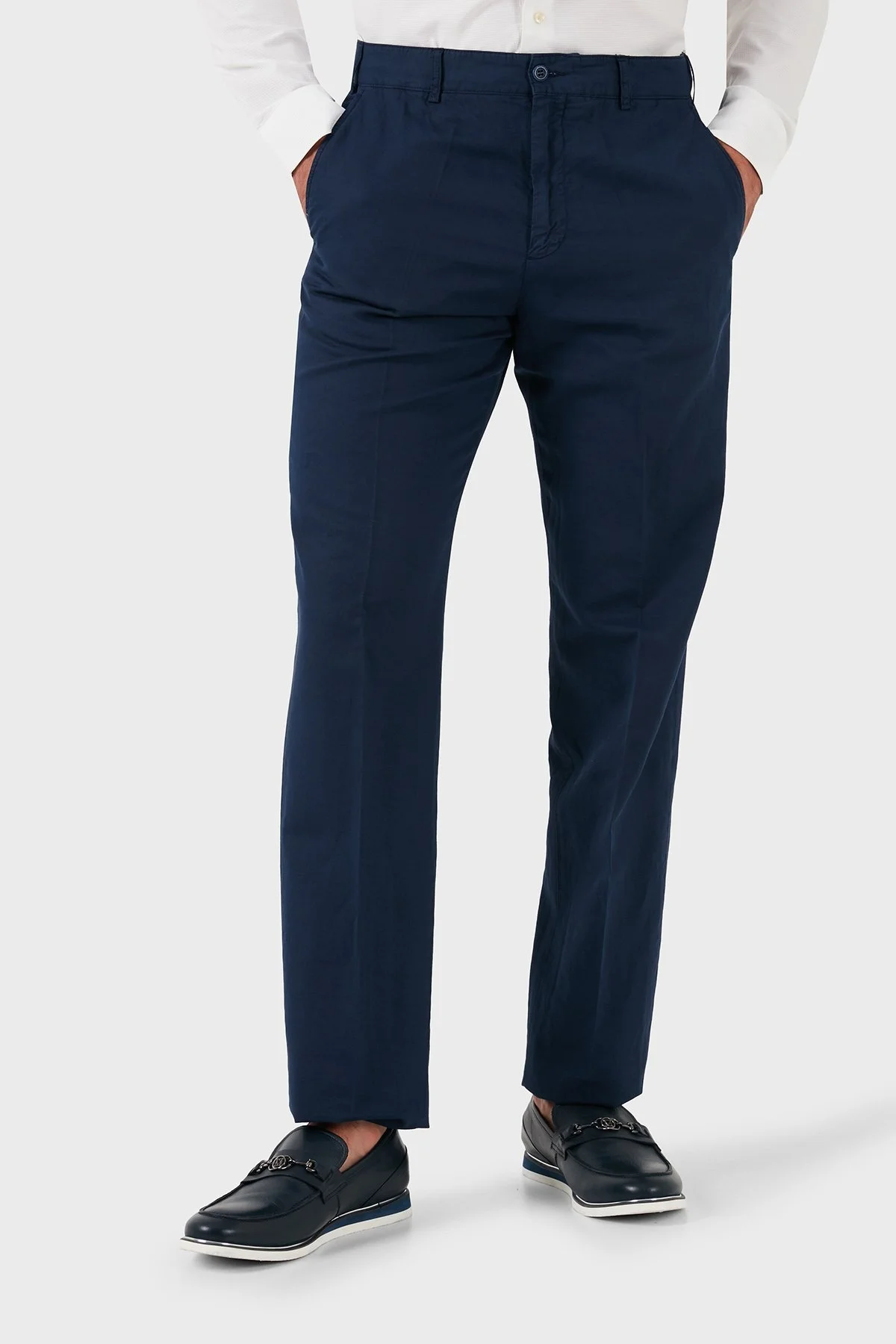 Paul Shark Regular Fit Düz Paça Klasik Kumaş Erkek Pantolon P15P044 613 LACİVERT - 11