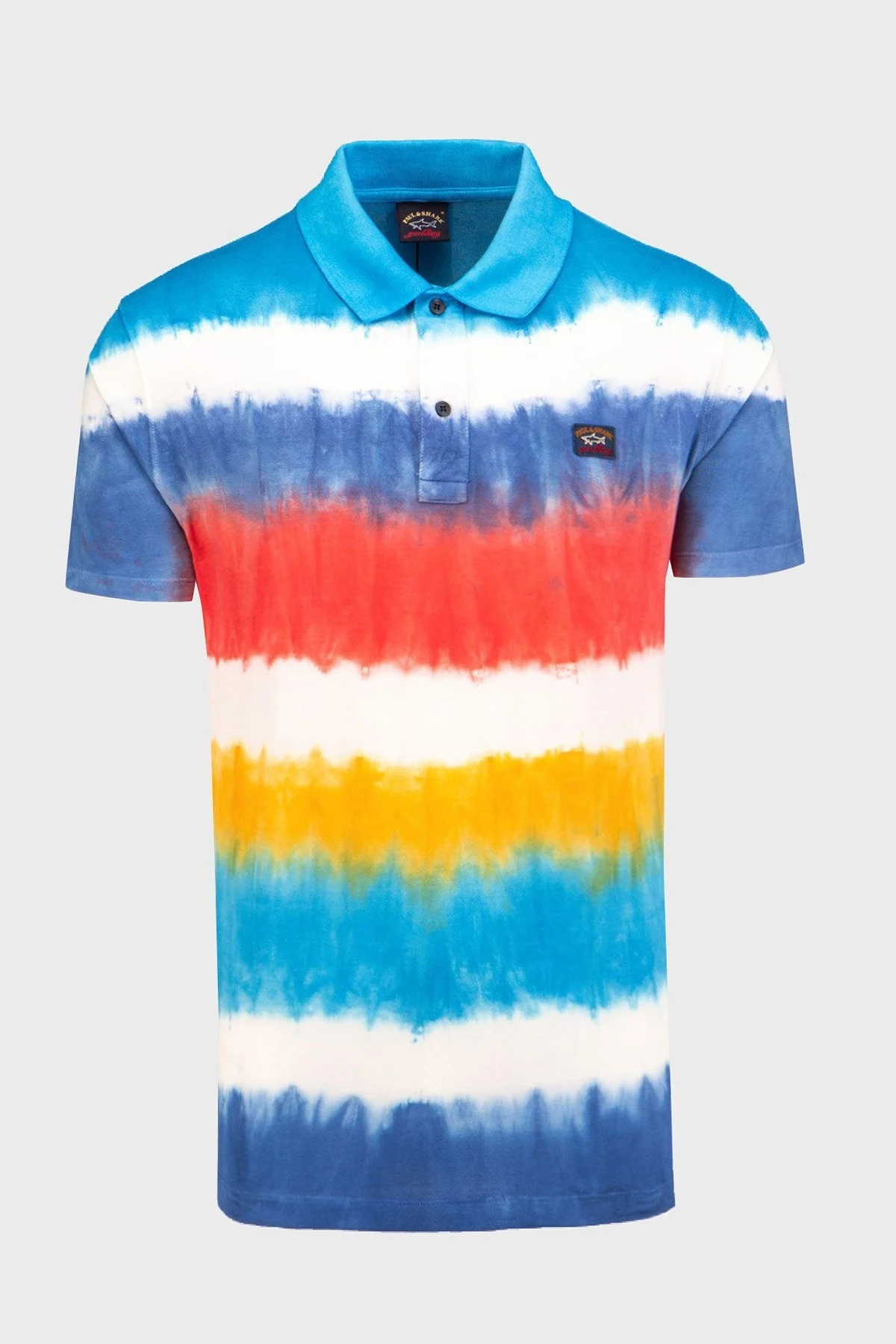 Paul & Shark Renk Bloklu % 100 Pamuk Regular Fit Erkek Polo Yaka T Shirt 23411225 225 MAVİ - 10