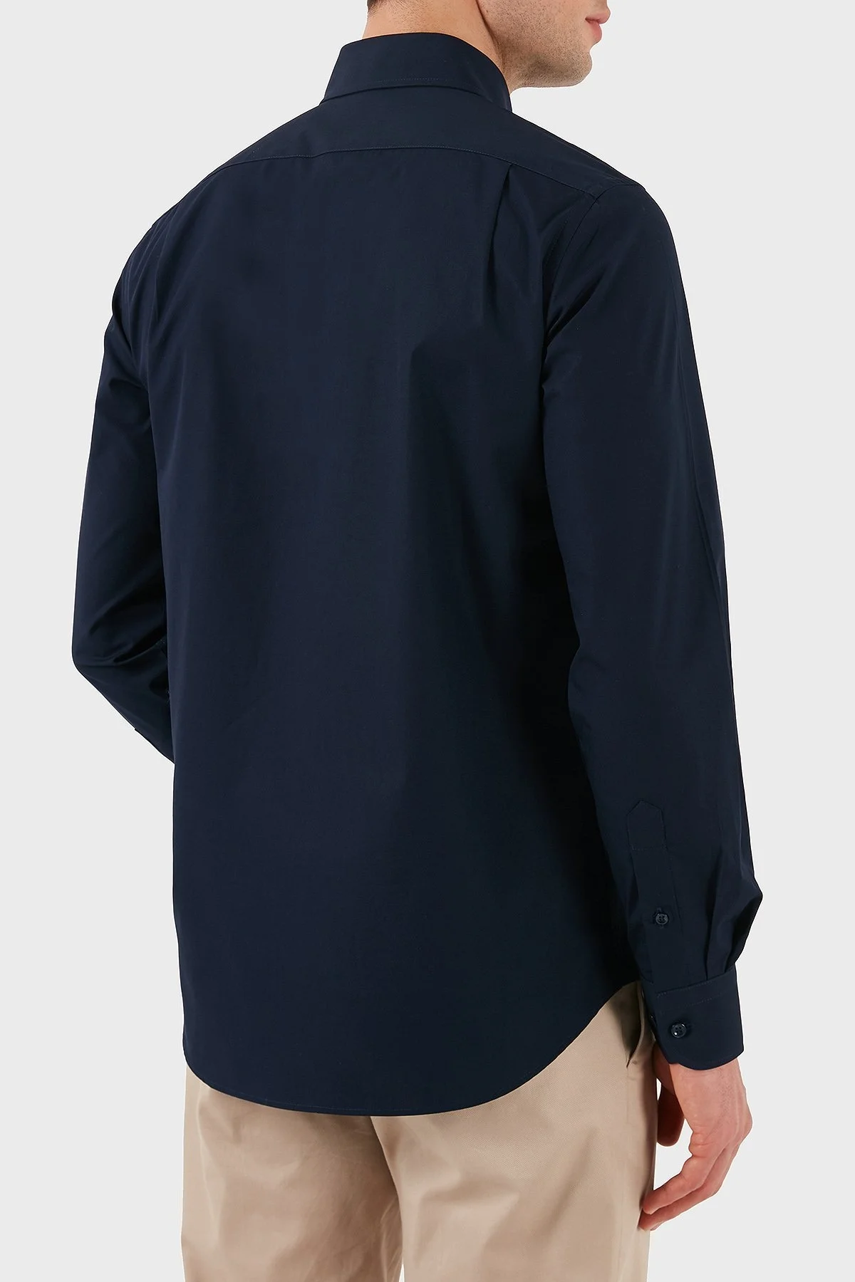 Paul & Shark Streç Pamuklu Regular Fit Düğmeli Yaka Erkek Gömlek 24413321 050 LACİVERT - 3