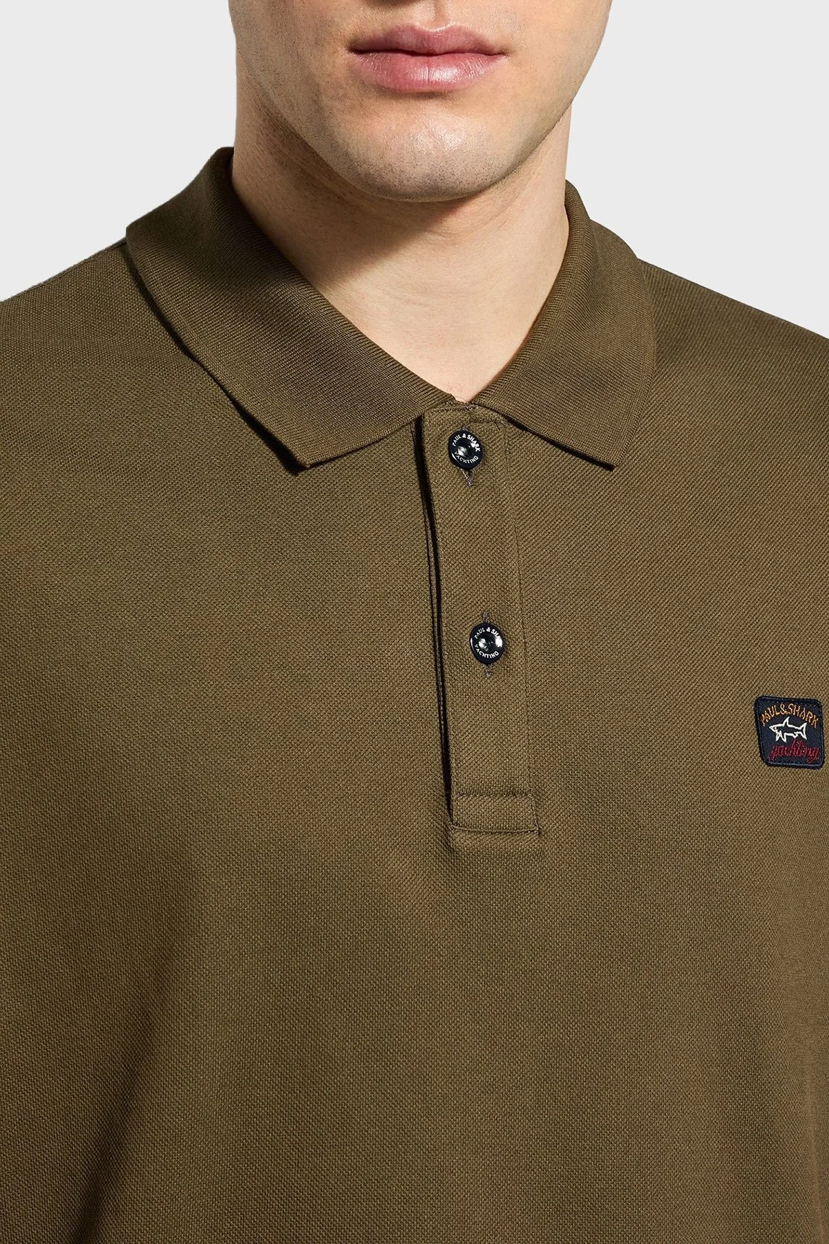 Paul & Shark T Shirt Erkek Polo C0P1070 132 HAKİ - 3