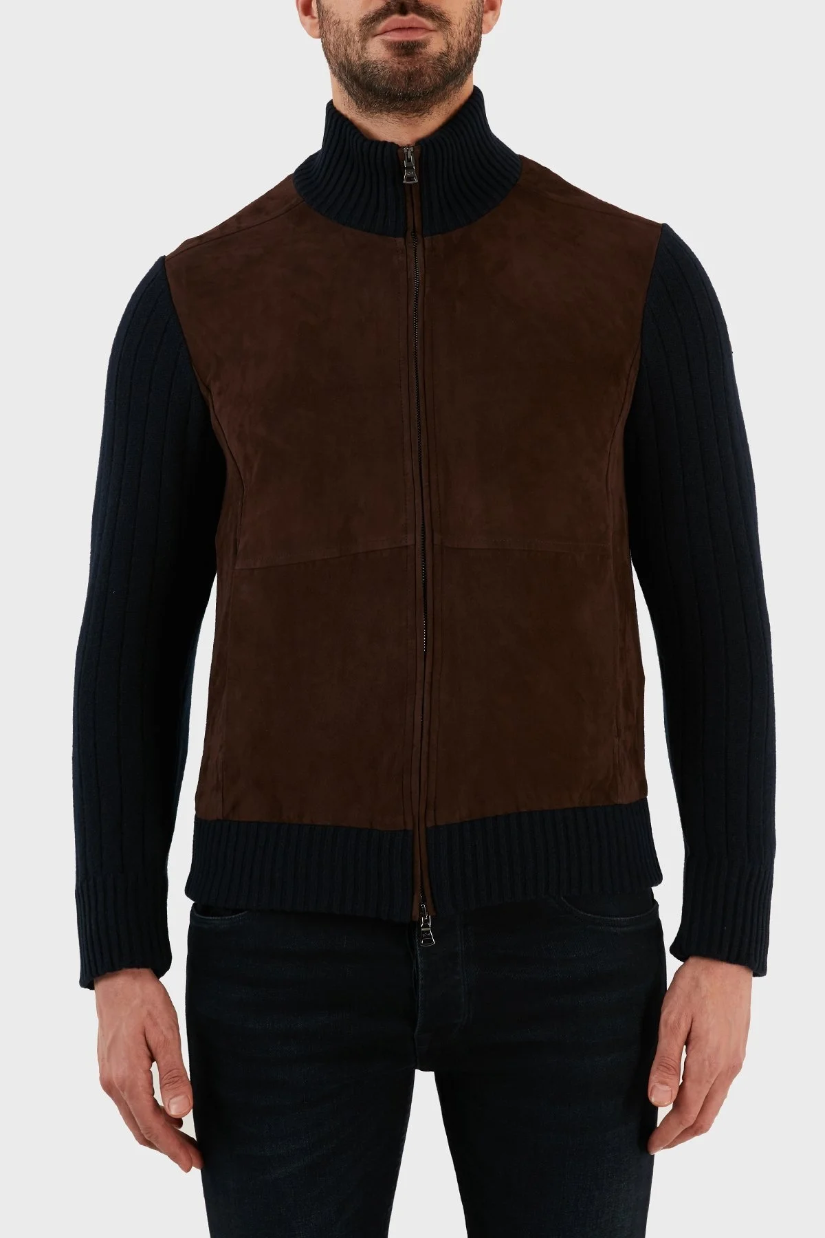 Paul & Shark Yün ve Kaşmir Karışımlı Regular Fit Dik Yaka Erkek Hırka 12311253 050 LACİVERT - 1