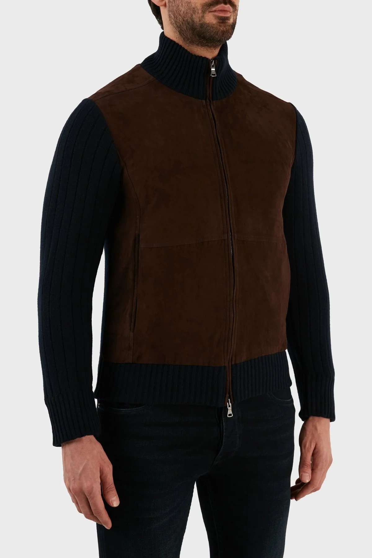 Paul & Shark Yün ve Kaşmir Karışımlı Regular Fit Dik Yaka Erkek Hırka 12311253 050 LACİVERT - 3