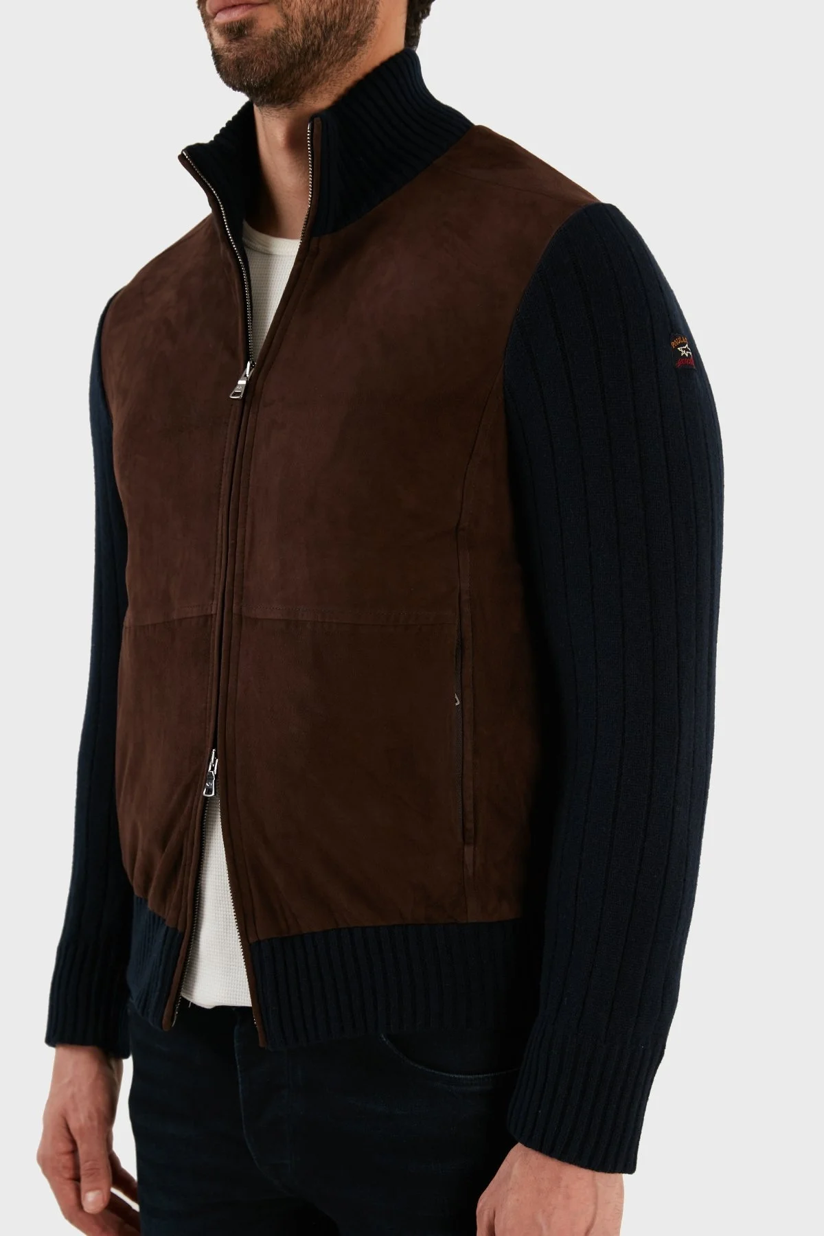 Paul & Shark Yün ve Kaşmir Karışımlı Regular Fit Dik Yaka Erkek Hırka 12311253 050 LACİVERT - 4