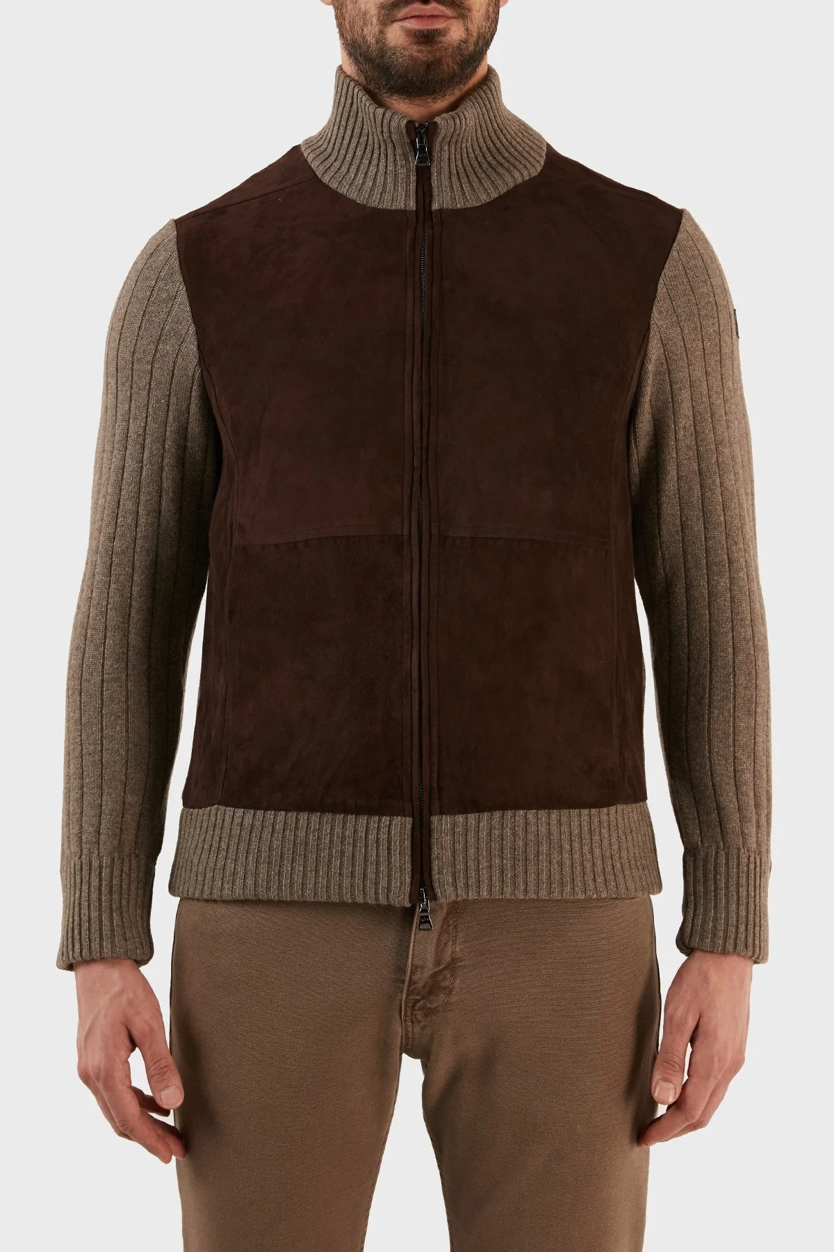 Paul & Shark Yün ve Kaşmir Karışımlı Regular Fit Dik Yaka Erkek Hırka 12311253 120 CAMEL - 1