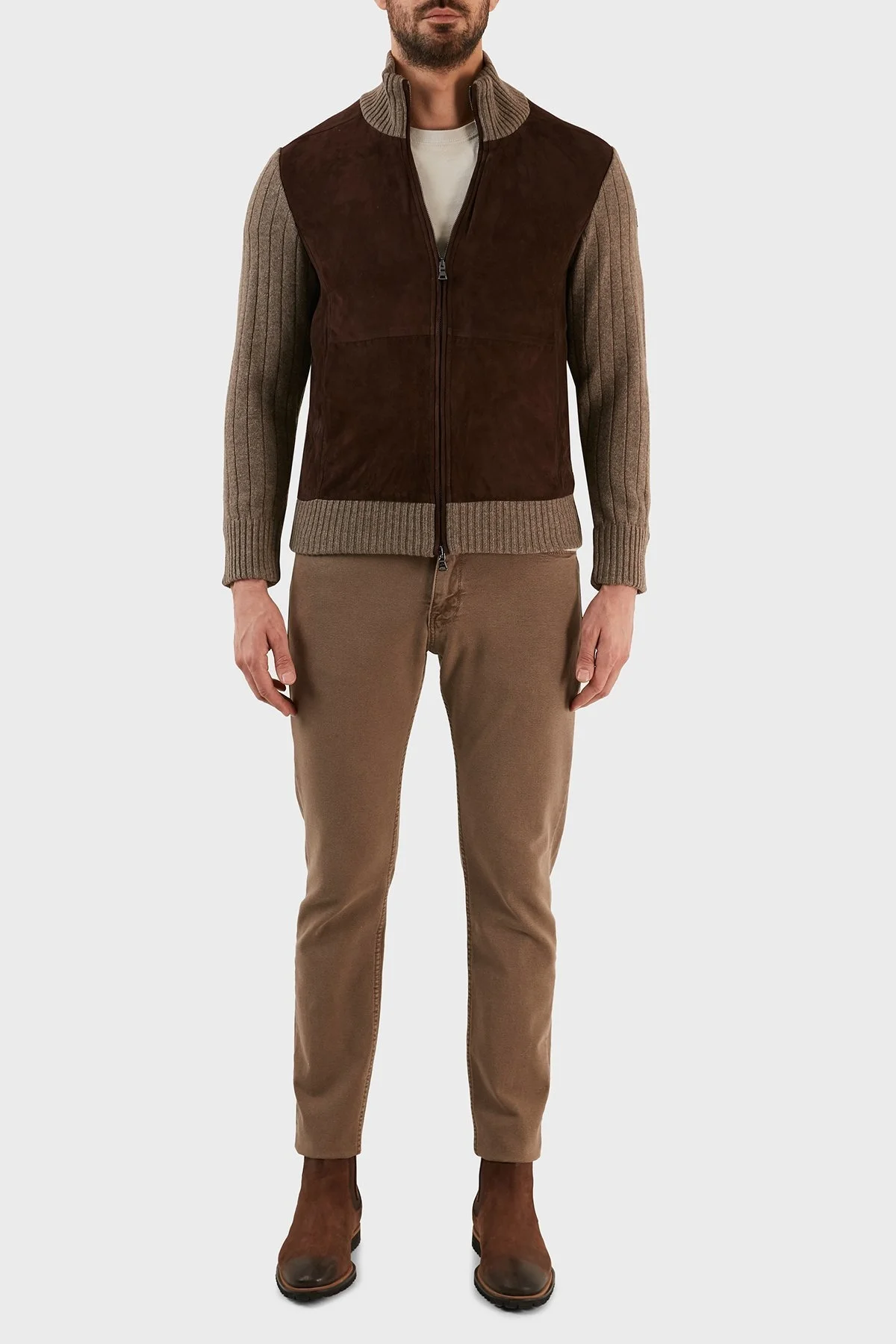 Paul & Shark Yün ve Kaşmir Karışımlı Regular Fit Dik Yaka Erkek Hırka 12311253 120 CAMEL - 5