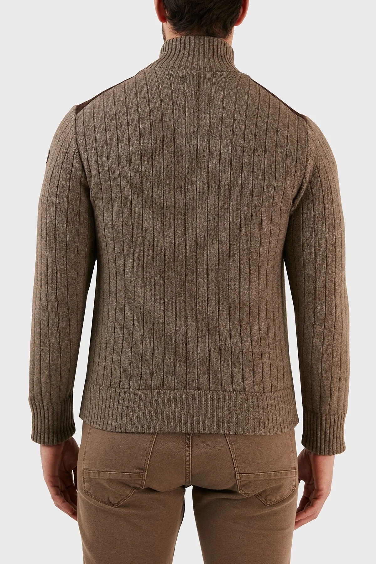 Paul & Shark Yün ve Kaşmir Karışımlı Regular Fit Dik Yaka Erkek Hırka 12311253 120 CAMEL - 6