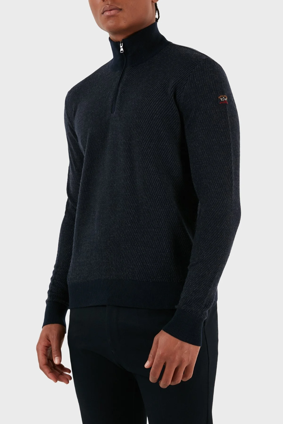 Paul & Shark Yün ve Kaşmir Karışımlı Regular Fit Erkek Kazak 12311108 318 ANTRASİT - 4