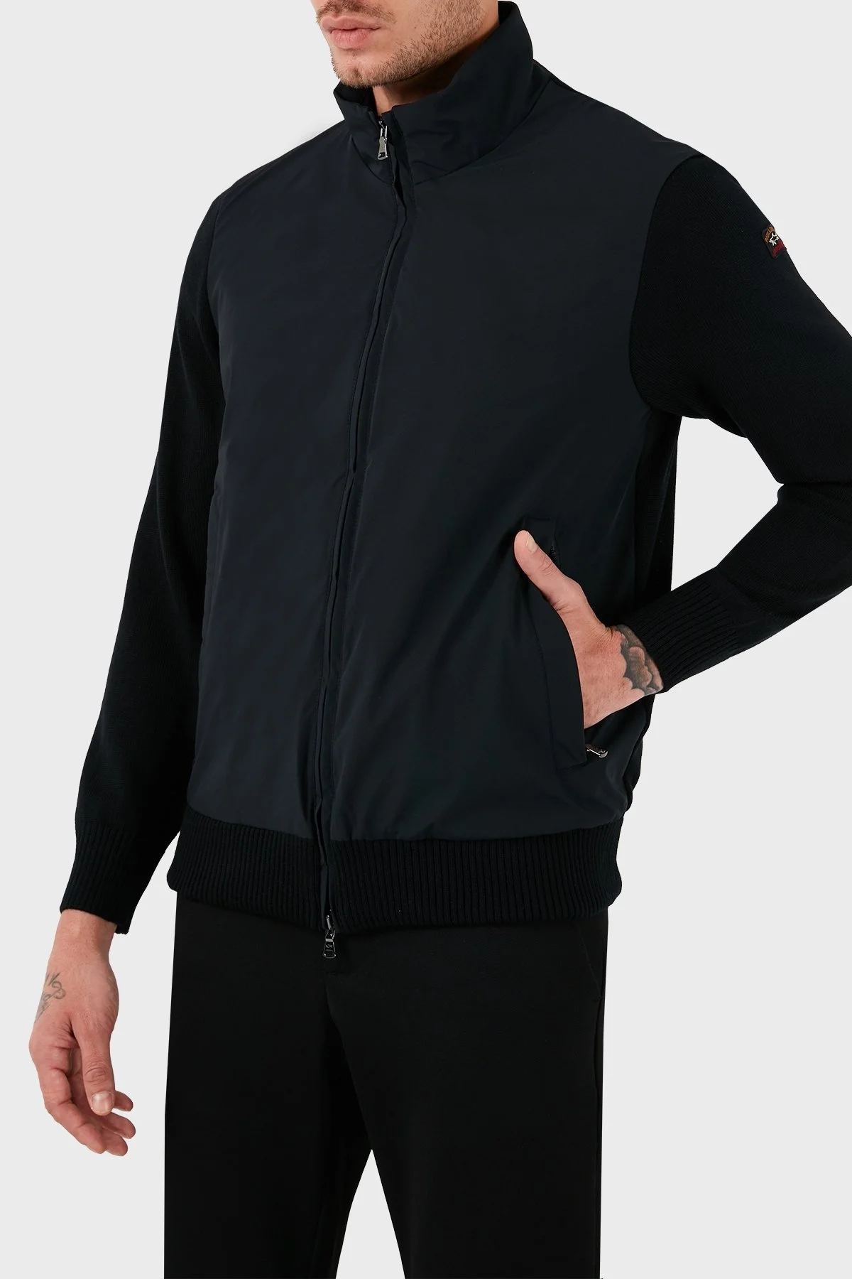 Paul & Shark Yünlü Dik Yaka Su ve Rüzgar Geçirmez Regular Fit Fermuarlı Cepli Erkek Ceket 12311222 011 SİYAH - 6
