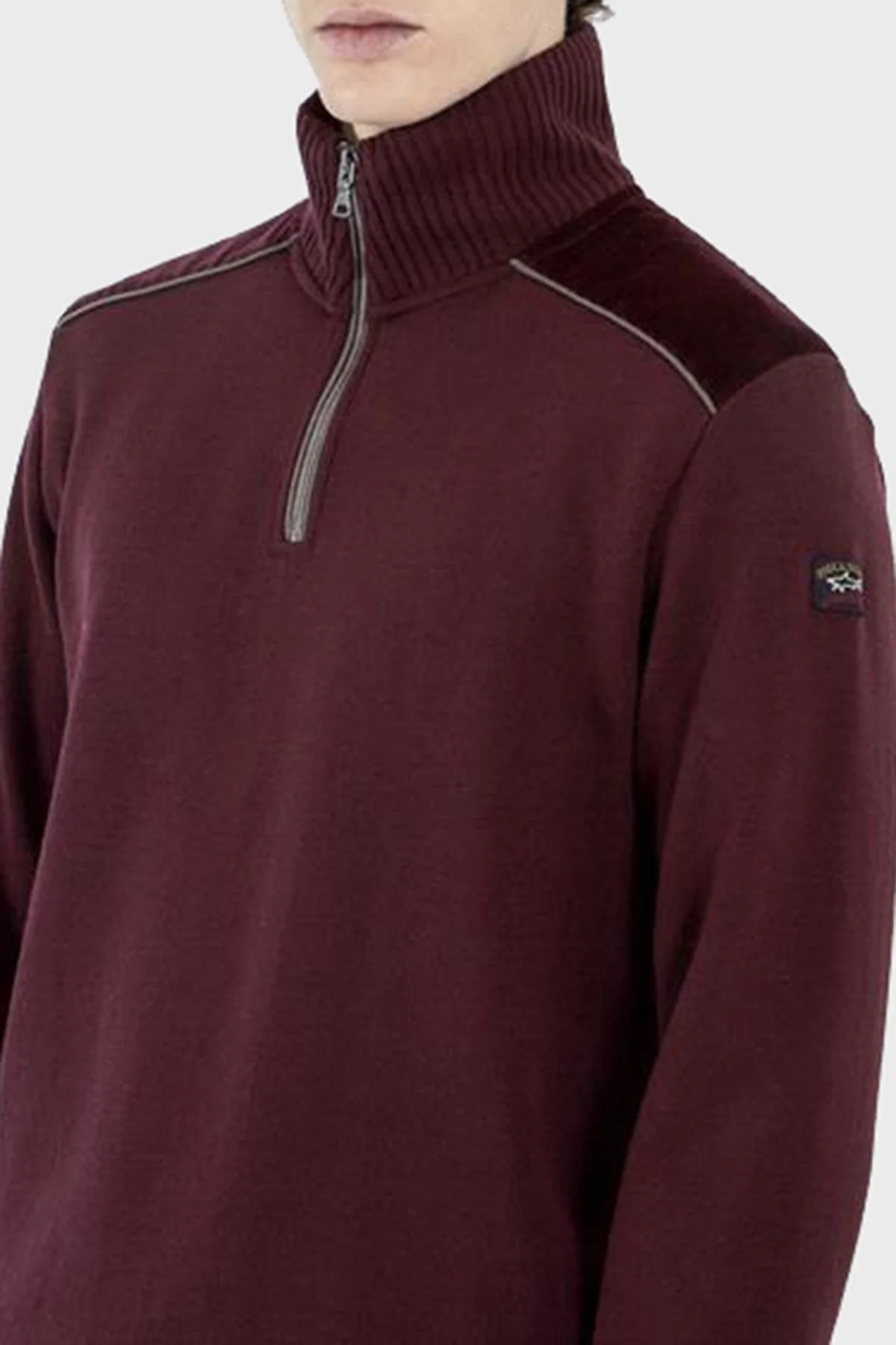 Paul & Shark Yünlü Regular Fit Dik Yaka Erkek Kazak 12311130 411 BORDO - 6