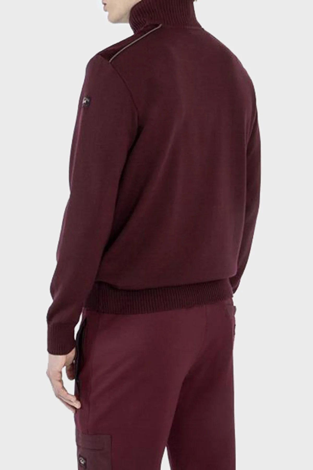Paul & Shark Yünlü Regular Fit Dik Yaka Erkek Kazak 12311130 411 BORDO - 7