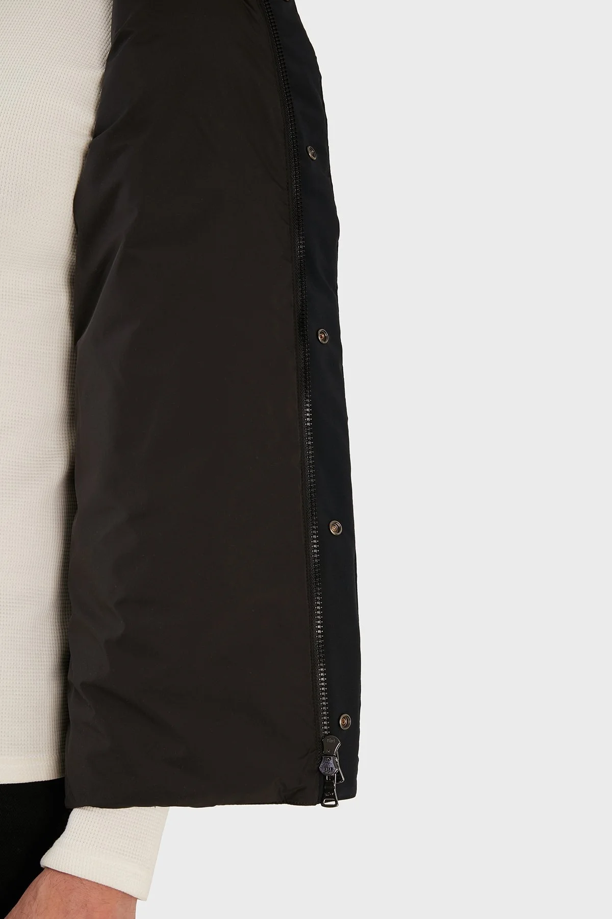 Paul & Shark Yünlü Regular Fit Kuş Tüyü Dolgulu Dik Yaka Erkek Yelek 12311244 011 SİYAH - 5