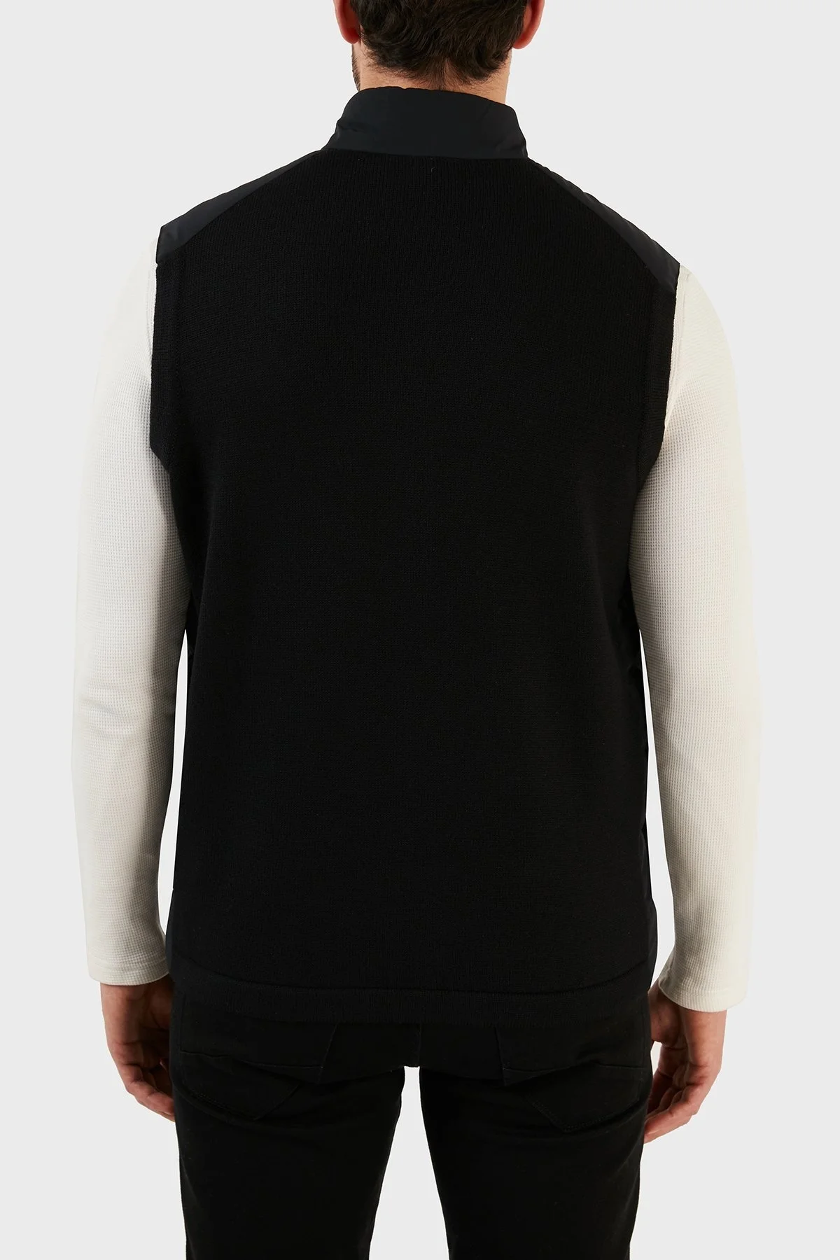 Paul & Shark Yünlü Regular Fit Kuş Tüyü Dolgulu Dik Yaka Erkek Yelek 12311244 011 SİYAH - 6