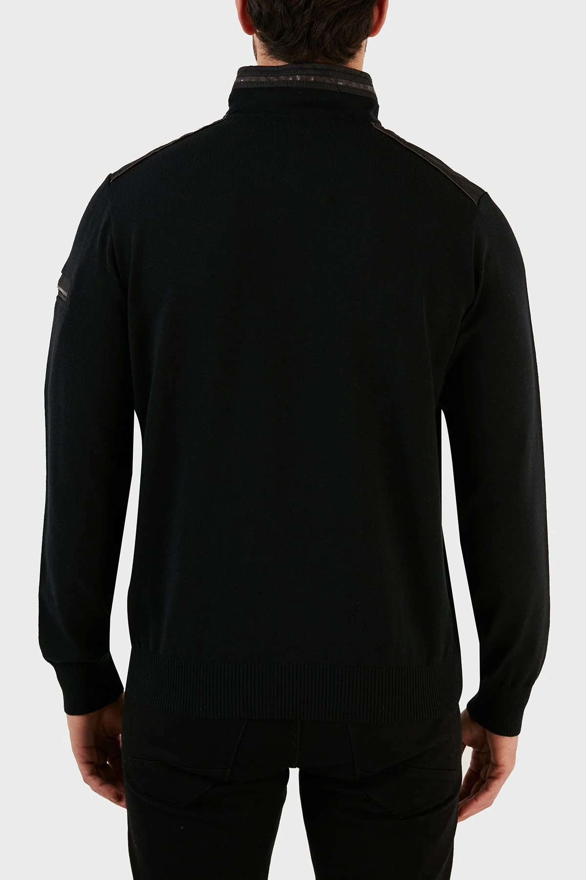 Paul & Shark Yünlü Regular Fit Yarım Fermuarlı Dik Yaka Erkek Sweat 11311102 011 SİYAH - 5